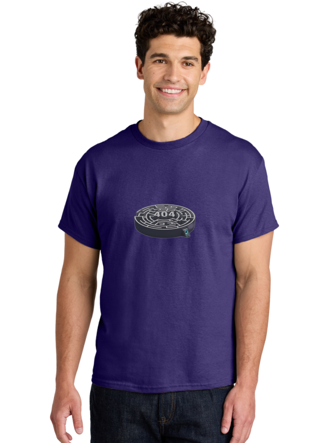 404-Maze Men'S Graphic Tee, 100% Cotton, Comfortable Casual Summer Wear, Machine Washable, Error Page, 404 Maze, Lost In Cyberspace, Digital Labyrinth, Website Error, Broken Link, Navigation Issue, Problem Solving, Online Glitch, Baa096 24