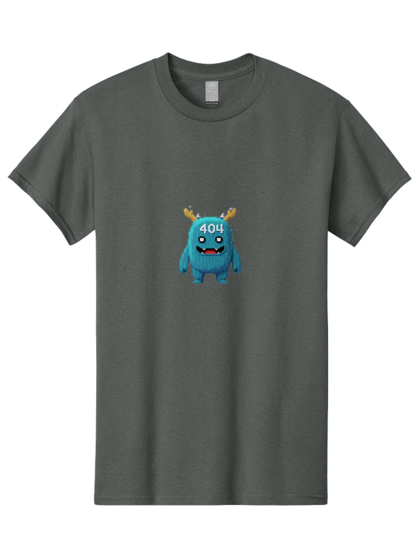 404-Monster-2 Men'S Graphic Tee, 100% Cotton, Comfortable Casual Summer Wear, Machine Washable, Cute Monster, Error Page, 404 Page, Funny Creature, Cartoon Character, Error Message, Digital Art, Web Design, Pixel Art Baa099 23