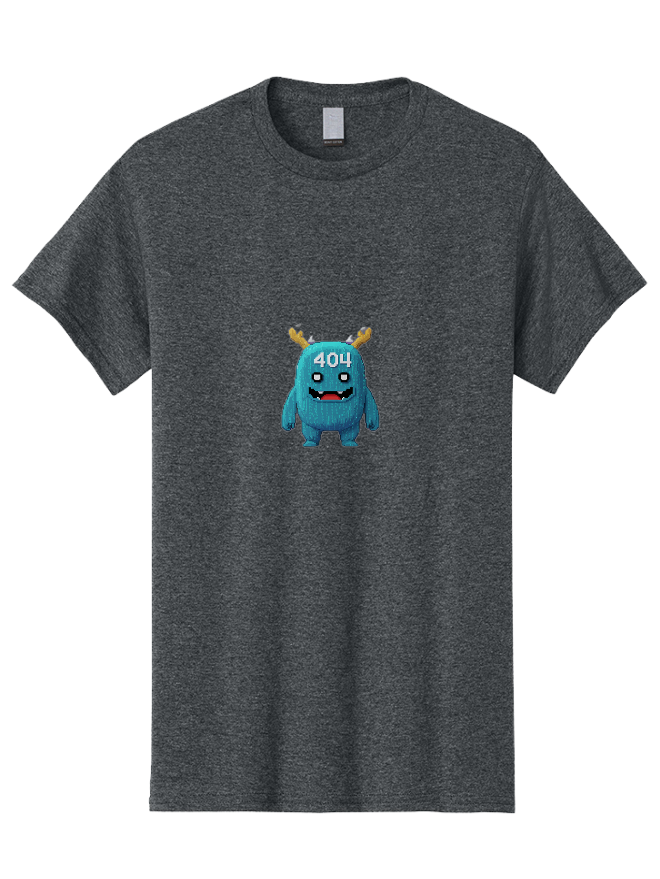 404-Monster-2 Men'S Graphic Tee, 100% Cotton, Comfortable Casual Summer Wear, Machine Washable, Cute Monster, Error Page, 404 Page, Funny Creature, Cartoon Character, Error Message, Digital Art, Web Design, Pixel Art Baa099 7