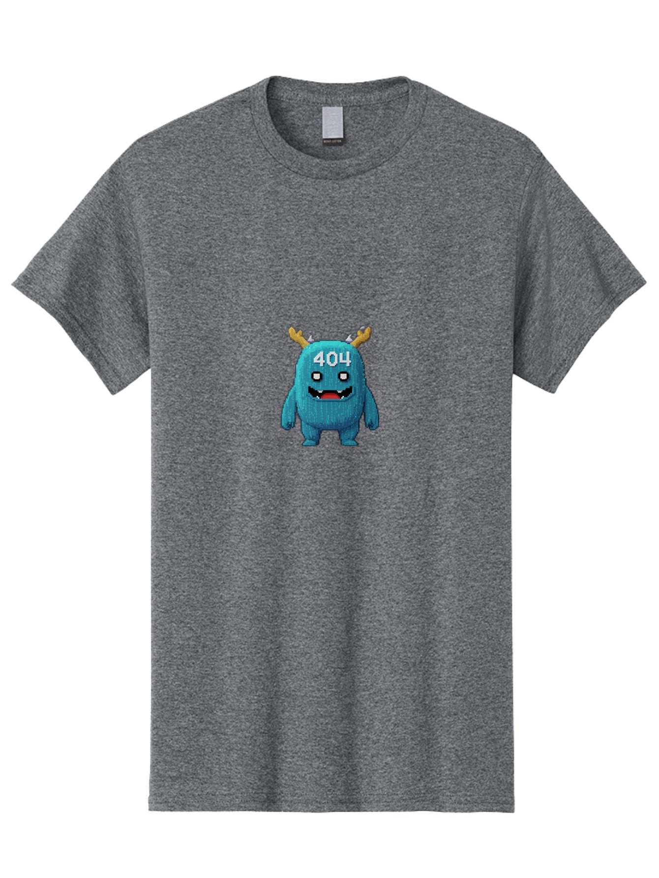 404-Monster-2 Men'S Graphic Tee, 100% Cotton, Comfortable Casual Summer Wear, Machine Washable, Cute Monster, Error Page, 404 Page, Funny Creature, Cartoon Character, Error Message, Digital Art, Web Design, Pixel Art Baa099 6