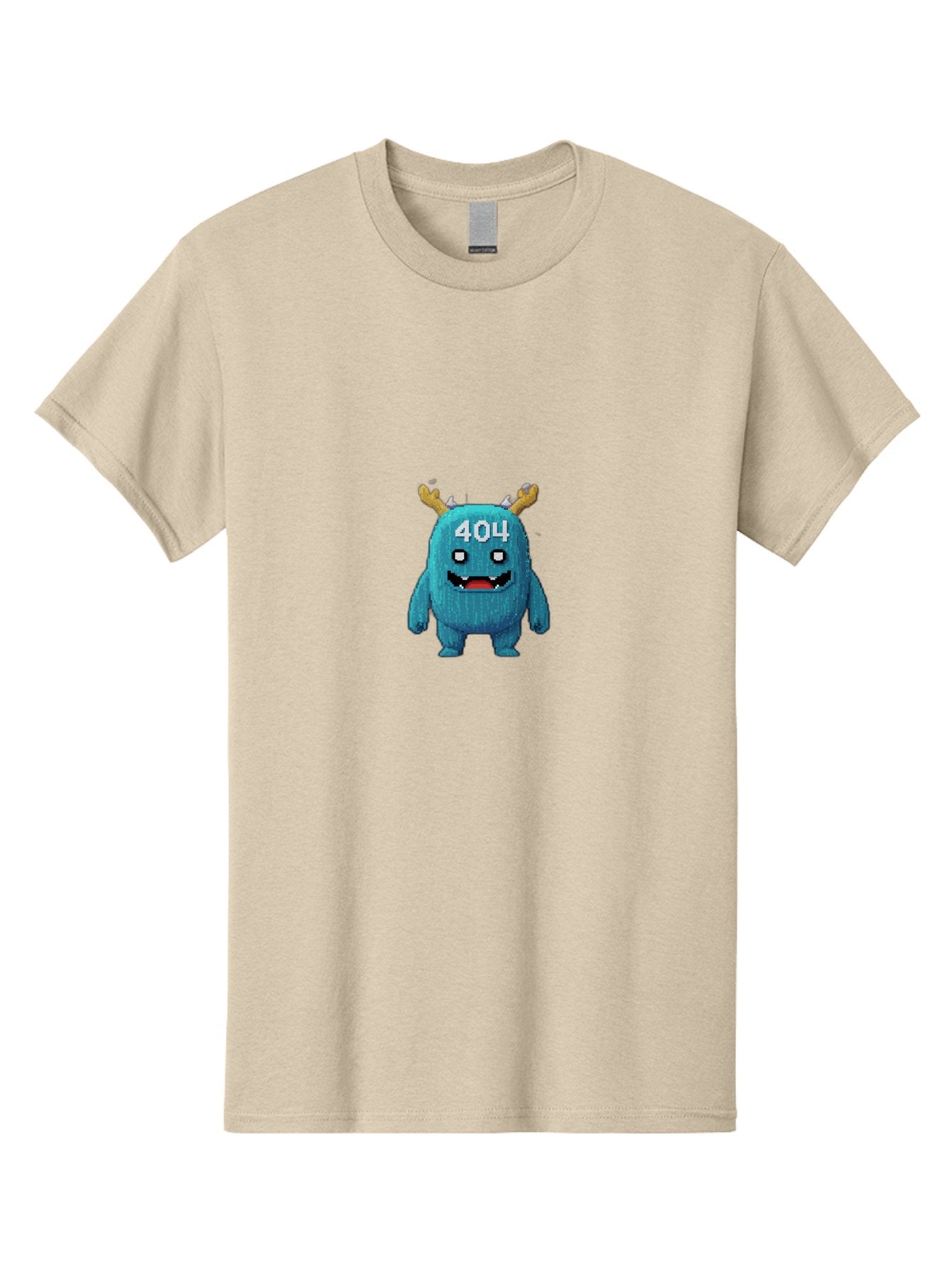 404-Monster-2 Men'S Graphic Tee, 100% Cotton, Comfortable Casual Summer Wear, Machine Washable, Cute Monster, Error Page, 404 Page, Funny Creature, Cartoon Character, Error Message, Digital Art, Web Design, Pixel Art Baa099 7