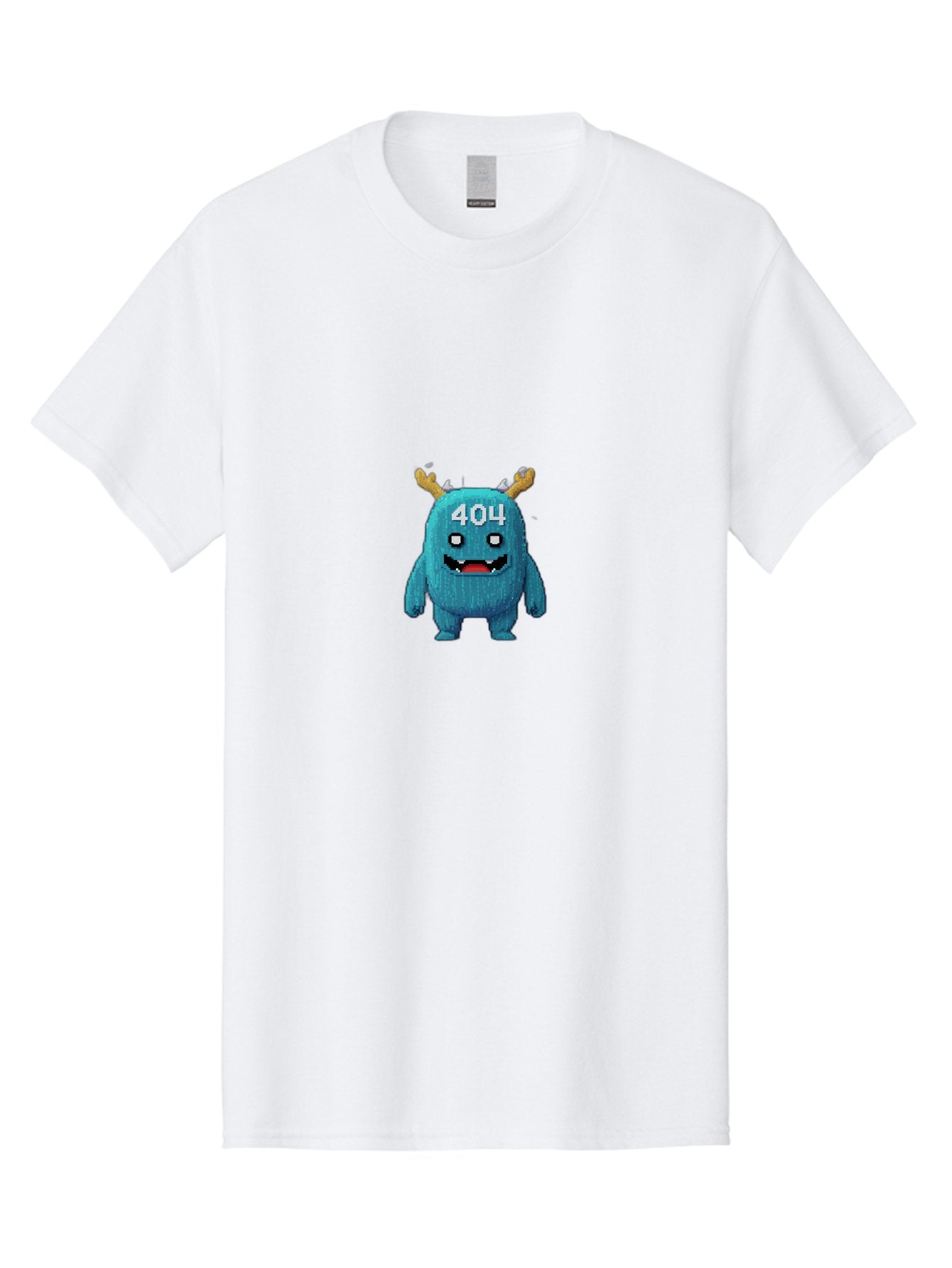404-Monster-2 Men'S Graphic Tee, 100% Cotton, Comfortable Casual Summer Wear, Machine Washable, Cute Monster, Error Page, 404 Page, Funny Creature, Cartoon Character, Error Message, Digital Art, Web Design, Pixel Art Baa099 10