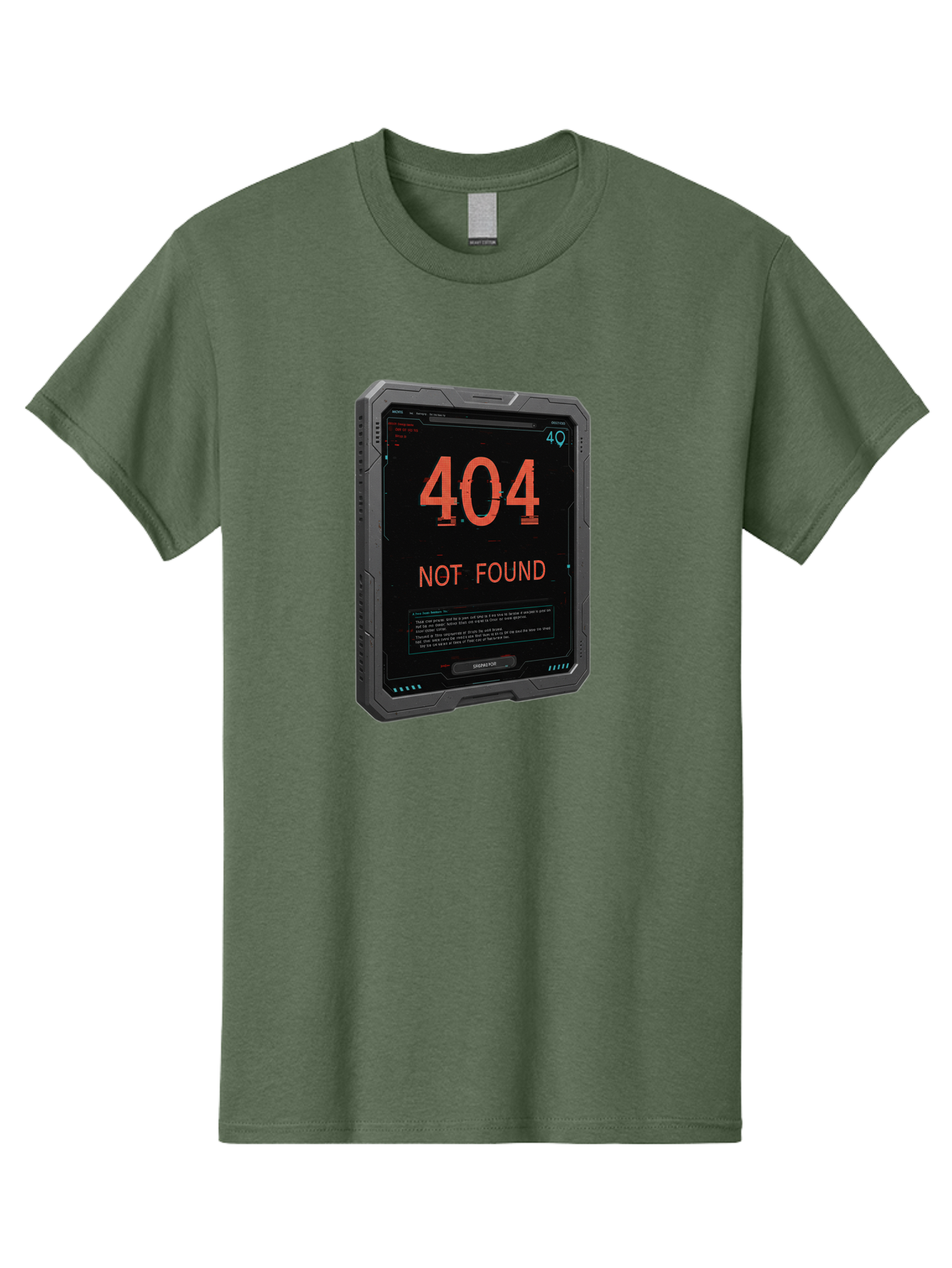 404-Not-Found Men'S Graphic Tee, 100% Cotton, Comfortable Casual Summer Wear, Machine Washable, 404 Error, Not Found Message, Futuristic Device, Error Screen, Cyberpunk Theme, Orange Text, Black Device, Tech Glitch, Sci-Fi Interface, Baa103 15