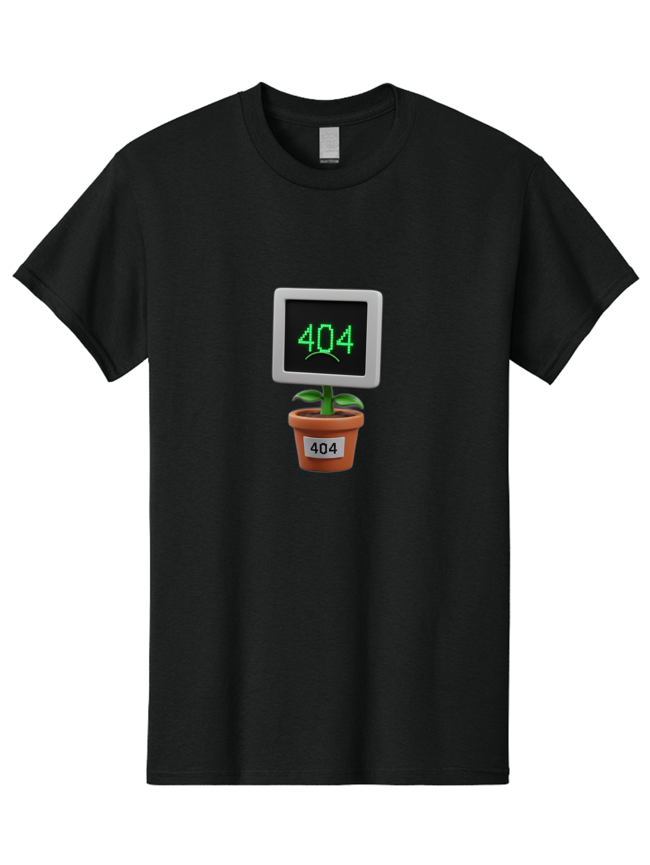 404-Plant Men'S Graphic Tee, 100% Cotton, Comfortable Casual Summer Wear, Machine Washable, 404 Error Message, Dead Link, Broken Page, Error Screen, Page Not Found, Digital Plant, Error Pot, Website Issue, Web Design Baa105 27
