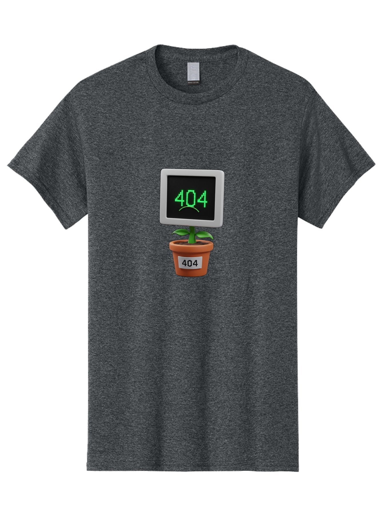 404-Plant Men'S Graphic Tee, 100% Cotton, Comfortable Casual Summer Wear, Machine Washable, 404 Error Message, Dead Link, Broken Page, Error Screen, Page Not Found, Digital Plant, Error Pot, Website Issue, Web Design Baa105 4