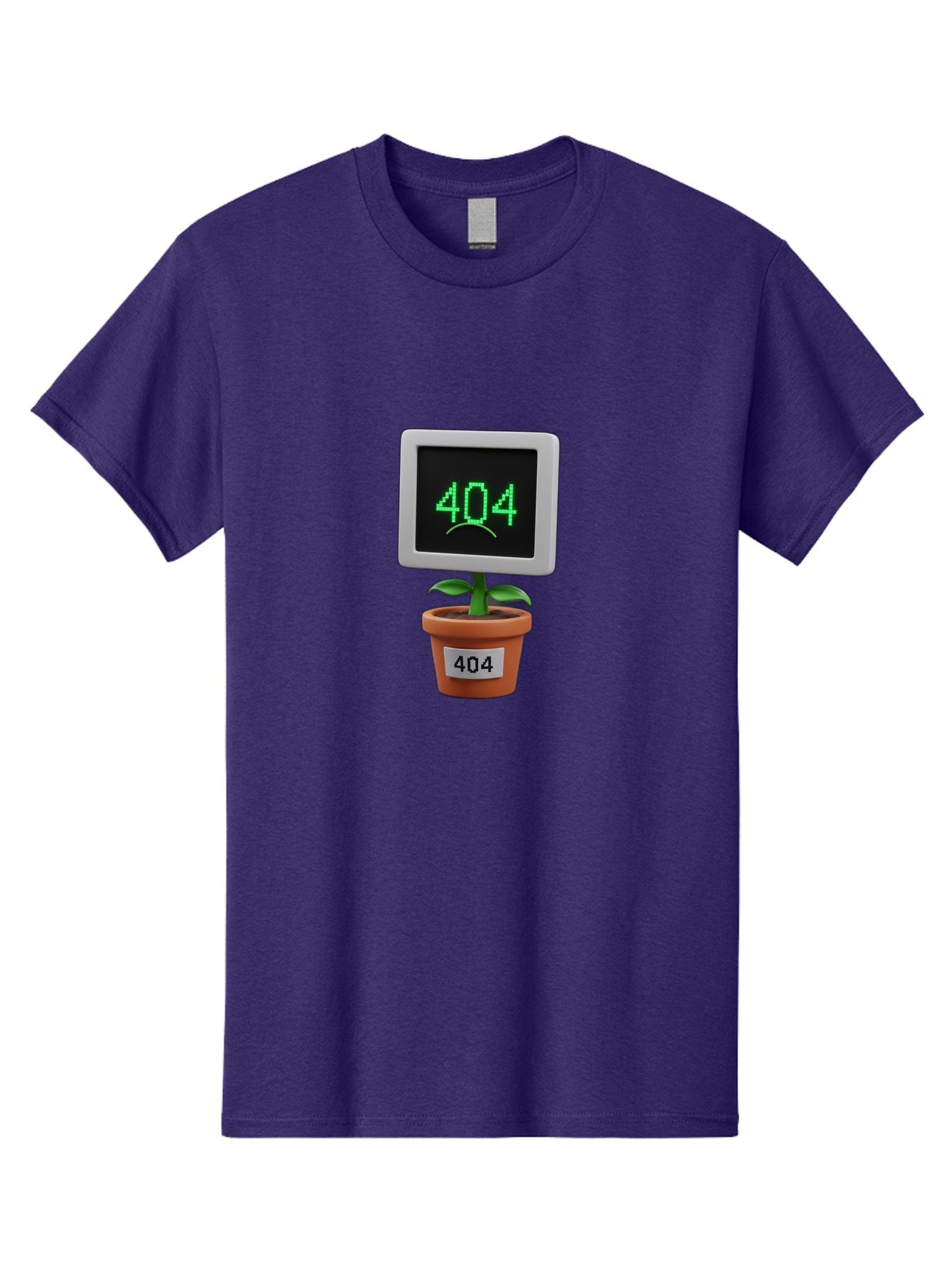 404-Plant Men'S Graphic Tee, 100% Cotton, Comfortable Casual Summer Wear, Machine Washable, 404 Error Message, Dead Link, Broken Page, Error Screen, Page Not Found, Digital Plant, Error Pot, Website Issue, Web Design Baa105 6