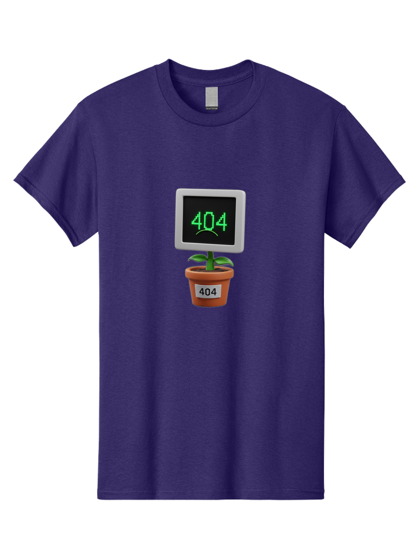 404-Plant Men'S Graphic Tee, 100% Cotton, Comfortable Casual Summer Wear, Machine Washable, 404 Error Message, Dead Link, Broken Page, Error Screen, Page Not Found, Digital Plant, Error Pot, Website Issue, Web Design Baa105 13