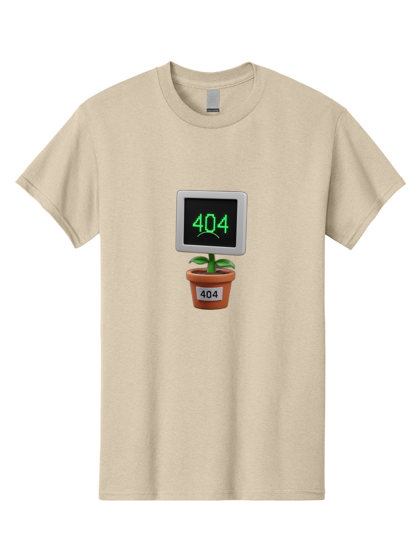404-Plant Men'S Graphic Tee, 100% Cotton, Comfortable Casual Summer Wear, Machine Washable, 404 Error Message, Dead Link, Broken Page, Error Screen, Page Not Found, Digital Plant, Error Pot, Website Issue, Web Design Baa105 9