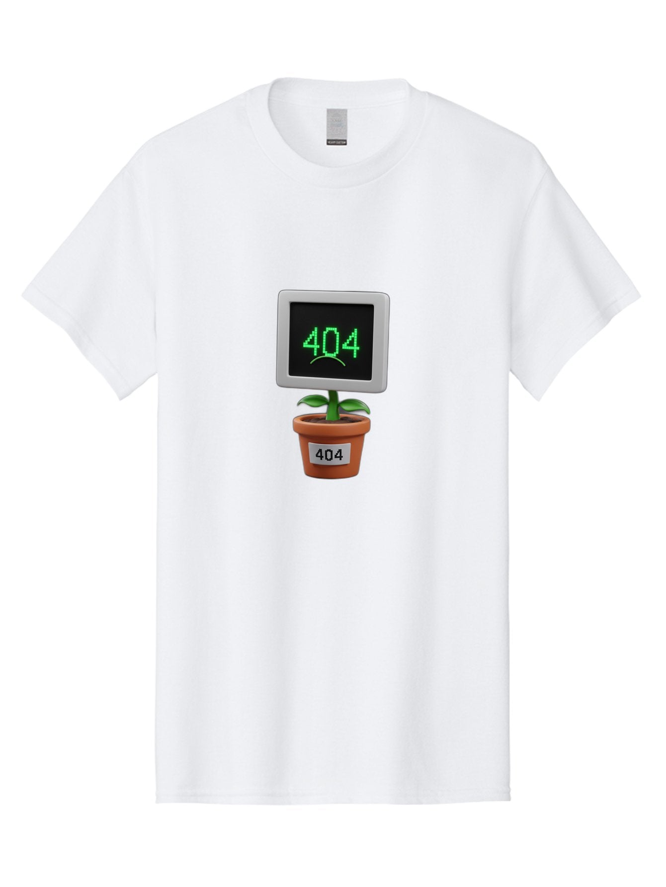404-Plant Men'S Graphic Tee, 100% Cotton, Comfortable Casual Summer Wear, Machine Washable, 404 Error Message, Dead Link, Broken Page, Error Screen, Page Not Found, Digital Plant, Error Pot, Website Issue, Web Design Baa105 8