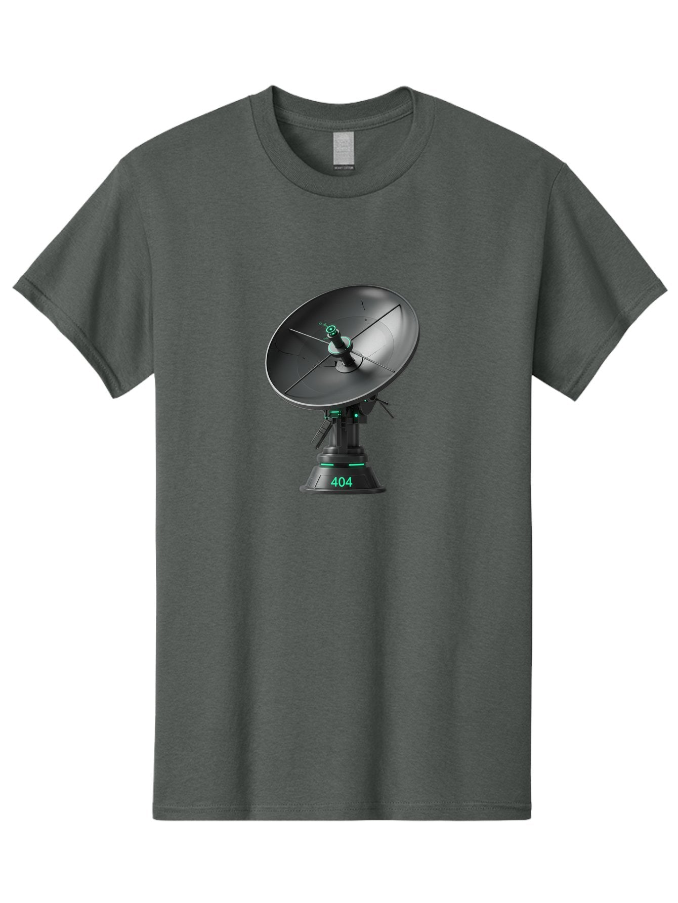 404-Satellite-Dish Men'S Graphic Tee, 100% Cotton, Comfortable Casual Summer Wear, Machine Washable, Satellite Dish, Futuristic Technology, Wireless Communication, 404 Error, Digital Connectivity, Cyberpunk Style, High-Tech Device, Baa108 13