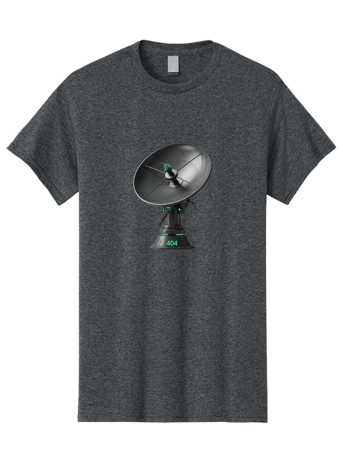 404-Satellite-Dish Men'S Graphic Tee, 100% Cotton, Comfortable Casual Summer Wear, Machine Washable, Satellite Dish, Futuristic Technology, Wireless Communication, 404 Error, Digital Connectivity, Cyberpunk Style, High-Tech Device, Baa108 3