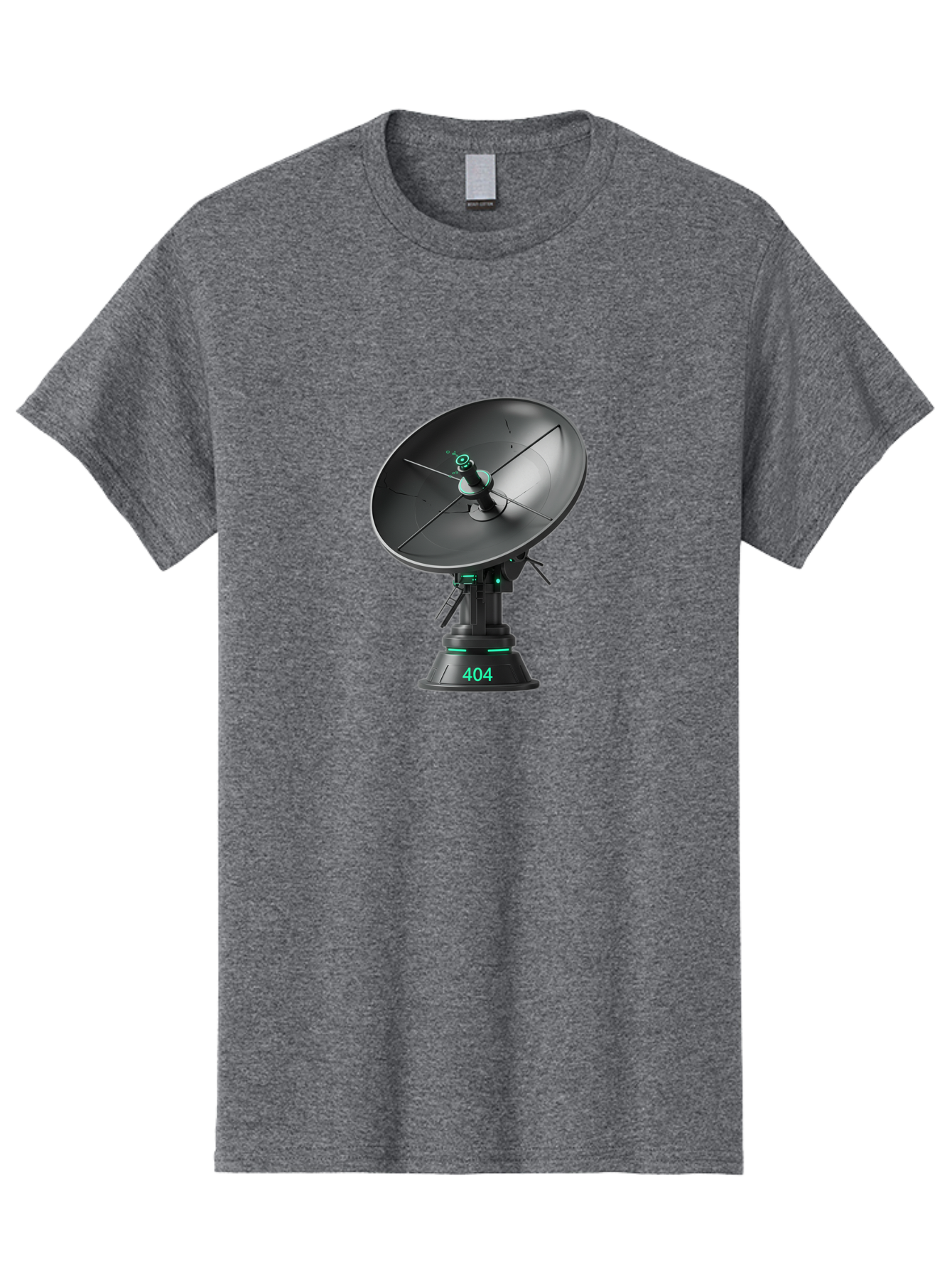 404-Satellite-Dish Men'S Graphic Tee, 100% Cotton, Comfortable Casual Summer Wear, Machine Washable, Satellite Dish, Futuristic Technology, Wireless Communication, 404 Error, Digital Connectivity, Cyberpunk Style, High-Tech Device, Baa108 13