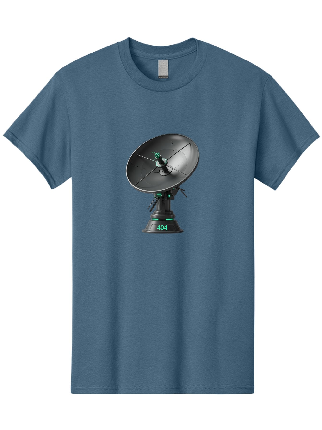 404-Satellite-Dish Men'S Graphic Tee, 100% Cotton, Comfortable Casual Summer Wear, Machine Washable, Satellite Dish, Futuristic Technology, Wireless Communication, 404 Error, Digital Connectivity, Cyberpunk Style, High-Tech Device, Baa108 8
