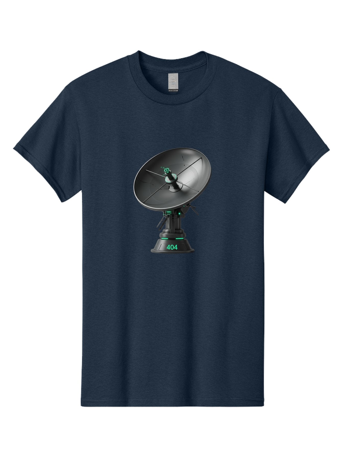 404-Satellite-Dish Men'S Graphic Tee, 100% Cotton, Comfortable Casual Summer Wear, Machine Washable, Satellite Dish, Futuristic Technology, Wireless Communication, 404 Error, Digital Connectivity, Cyberpunk Style, High-Tech Device, Baa108 11