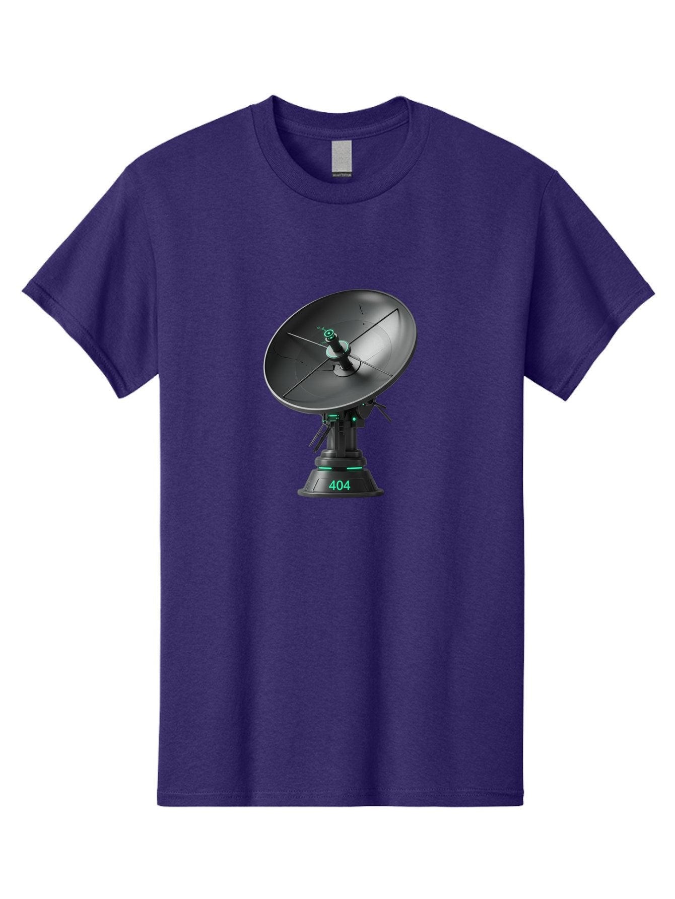 404-Satellite-Dish Men'S Graphic Tee, 100% Cotton, Comfortable Casual Summer Wear, Machine Washable, Satellite Dish, Futuristic Technology, Wireless Communication, 404 Error, Digital Connectivity, Cyberpunk Style, High-Tech Device, Baa108 12