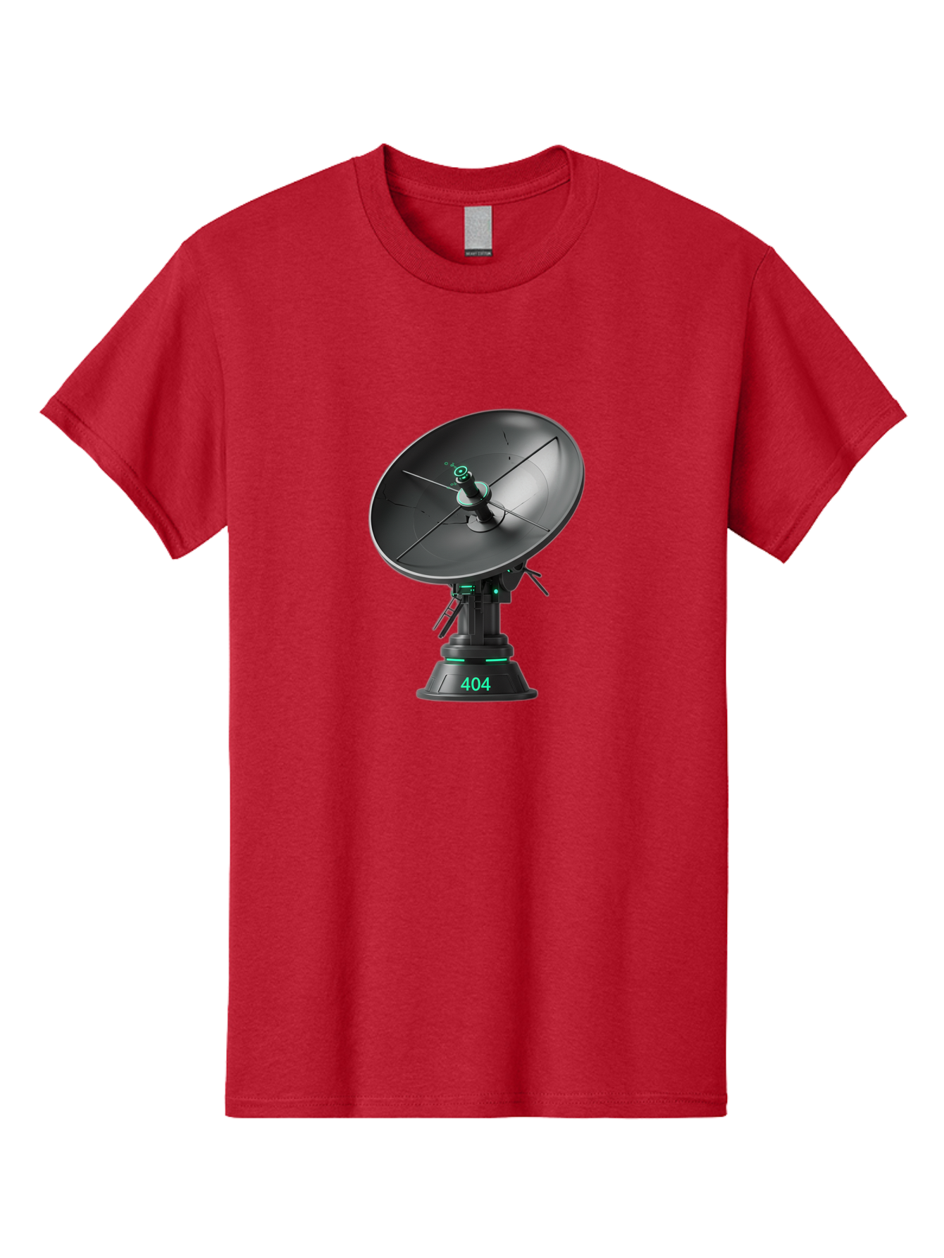 404-Satellite-Dish Men'S Graphic Tee, 100% Cotton, Comfortable Casual Summer Wear, Machine Washable, Satellite Dish, Futuristic Technology, Wireless Communication, 404 Error, Digital Connectivity, Cyberpunk Style, High-Tech Device, Baa108 21