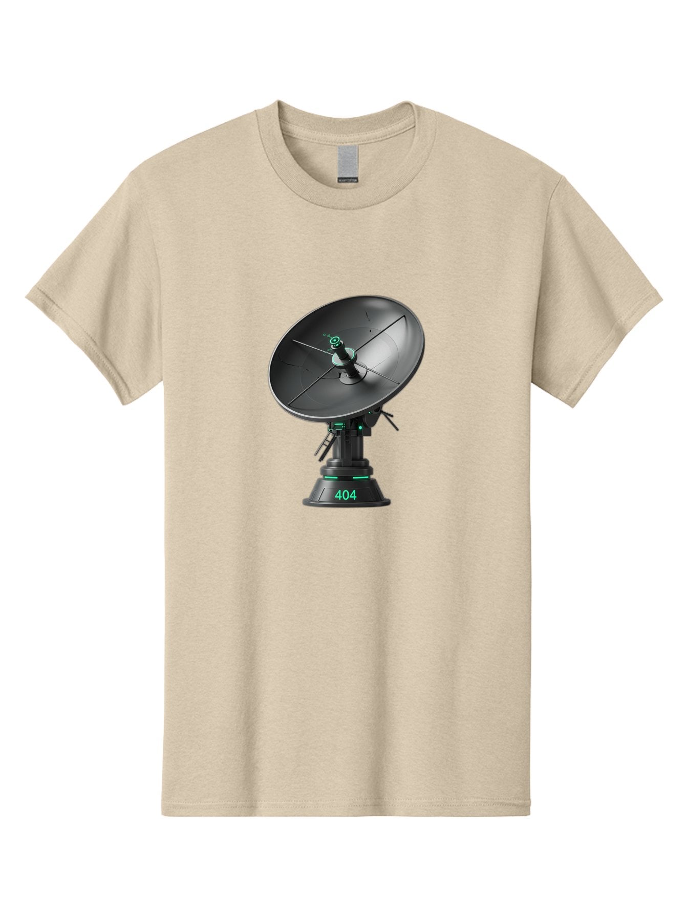 404-Satellite-Dish Men'S Graphic Tee, 100% Cotton, Comfortable Casual Summer Wear, Machine Washable, Satellite Dish, Futuristic Technology, Wireless Communication, 404 Error, Digital Connectivity, Cyberpunk Style, High-Tech Device, Baa108 4