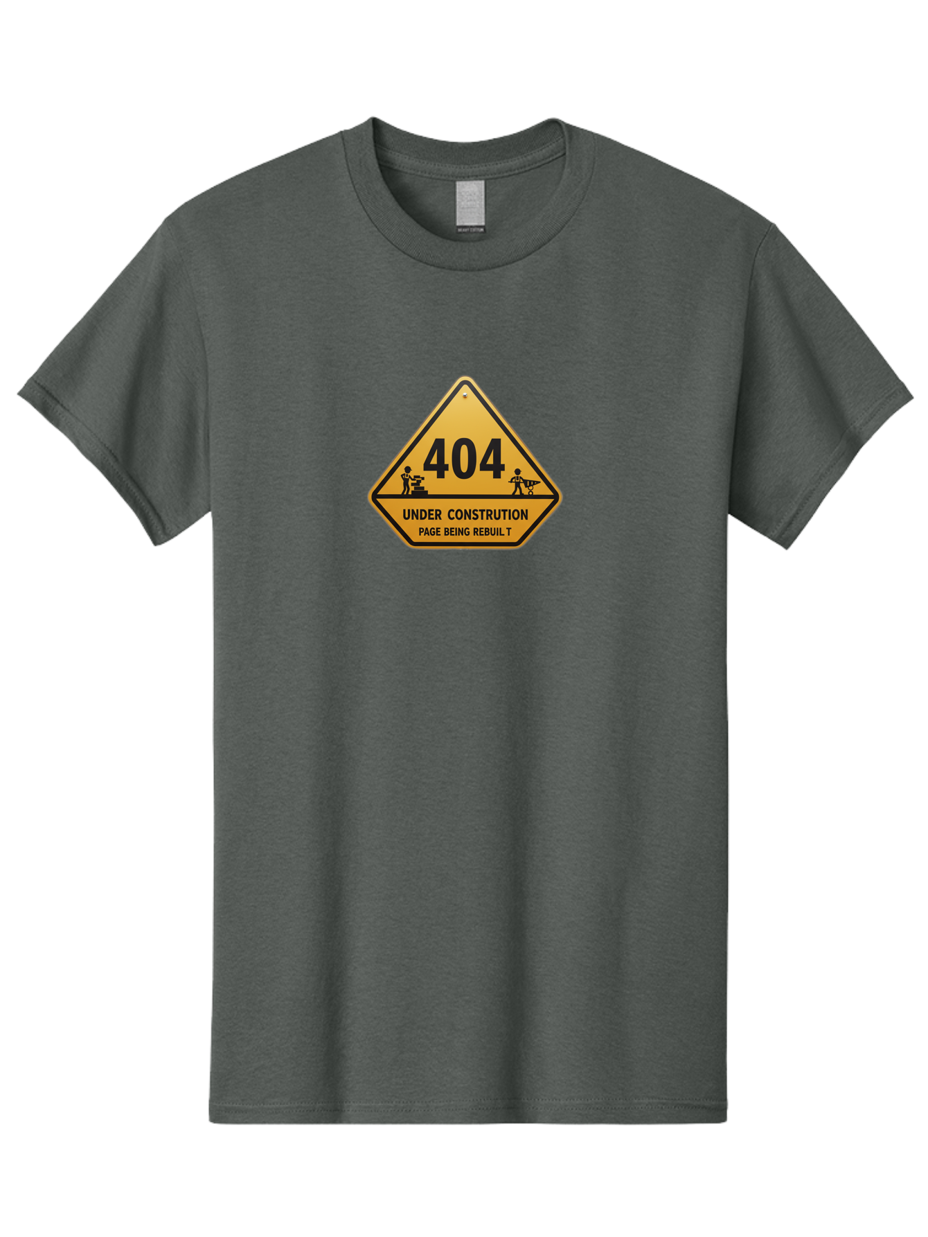 404-Under-Constrution Men'S Graphic Tee, 100% Cotton, Comfortable Casual Summer Wear, Machine Washable, 404 Error Page, Under Construction Sign, Website Maintenance, Web Development, Page Not Found, Website Under Repair, Construction Workers, Baa112 17