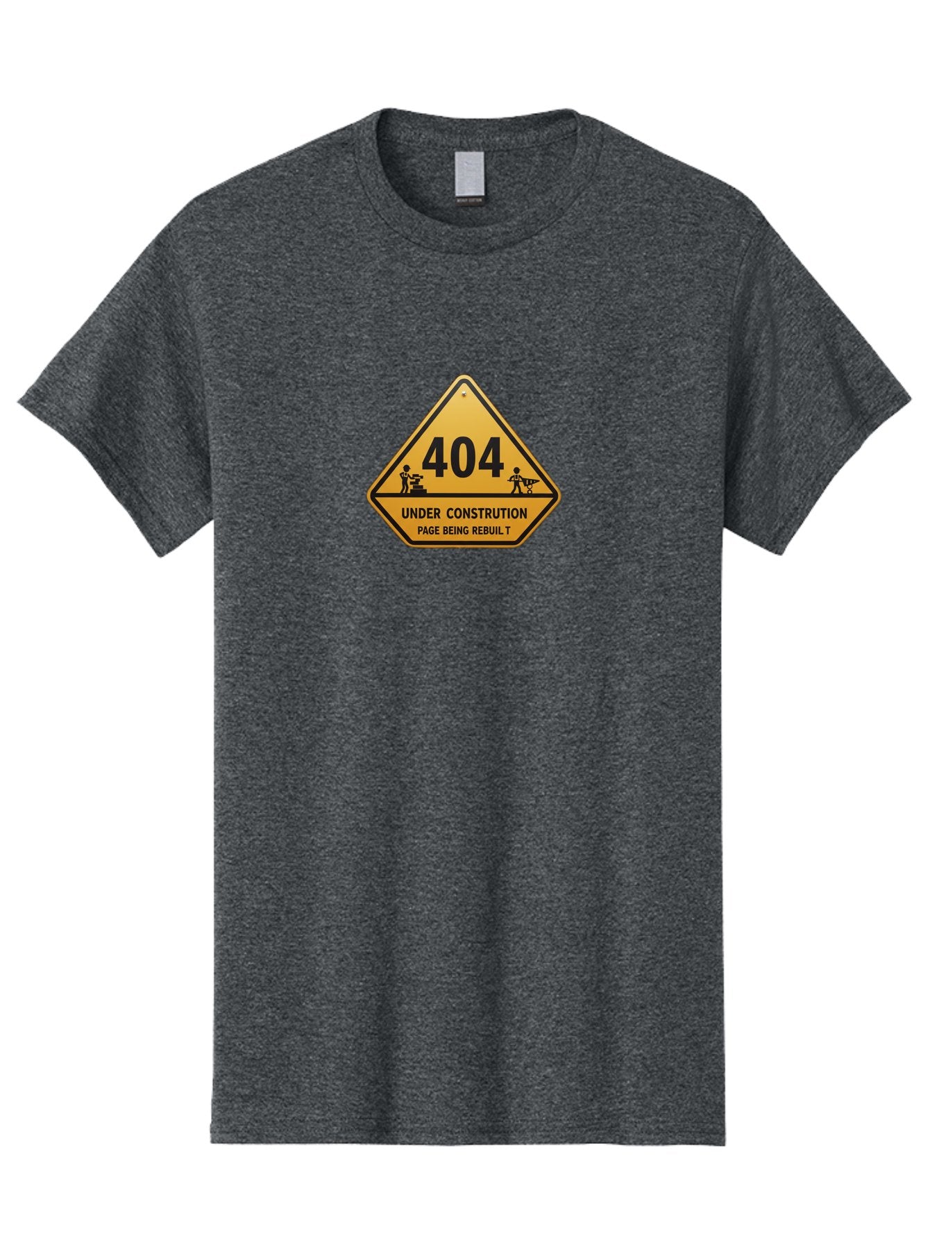 404-Under-Constrution Men'S Graphic Tee, 100% Cotton, Comfortable Casual Summer Wear, Machine Washable, 404 Error Page, Under Construction Sign, Website Maintenance, Web Development, Page Not Found, Website Under Repair, Construction Workers, Baa112 5