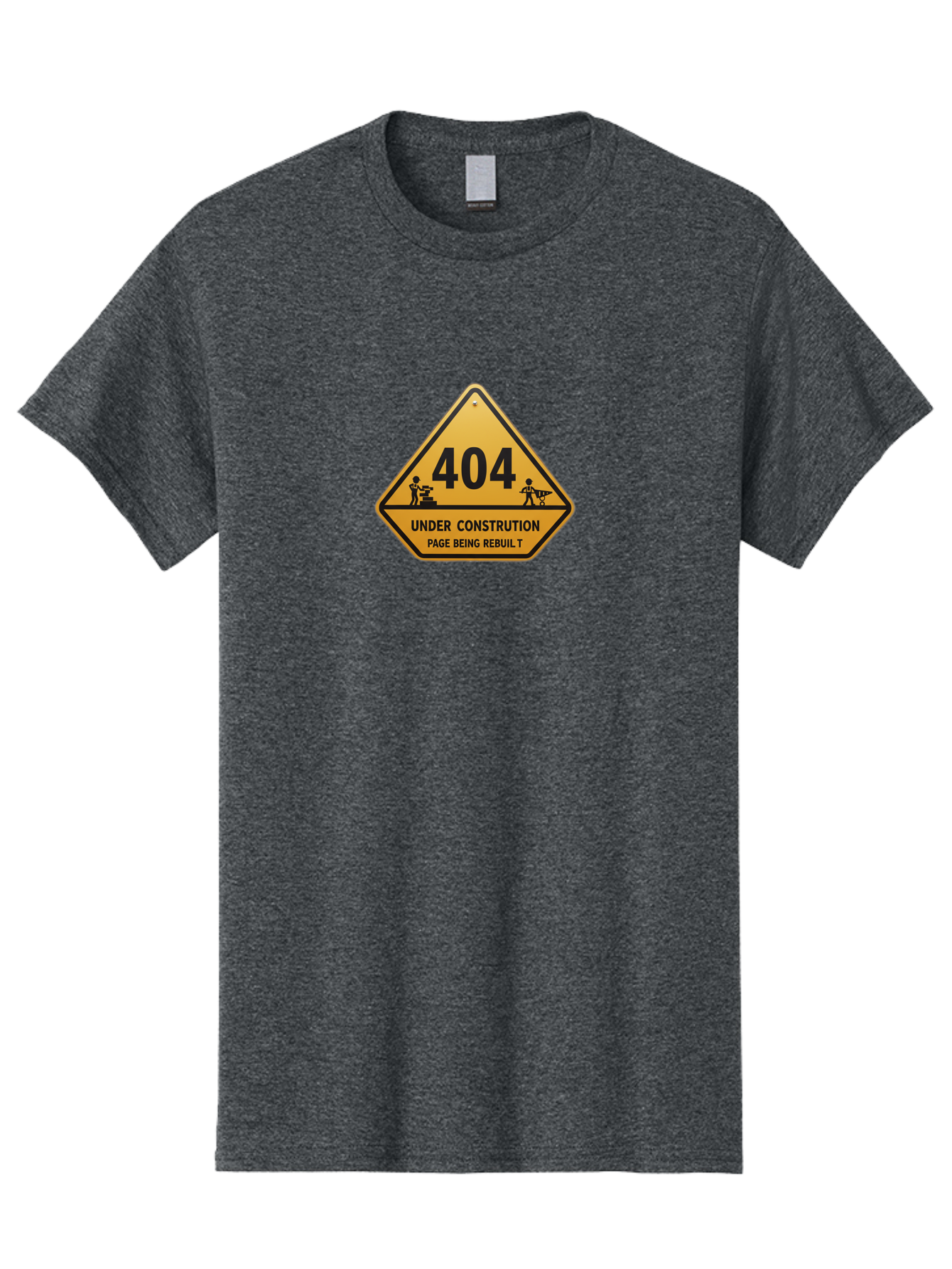 404-Under-Constrution Men'S Graphic Tee, 100% Cotton, Comfortable Casual Summer Wear, Machine Washable, 404 Error Page, Under Construction Sign, Website Maintenance, Web Development, Page Not Found, Website Under Repair, Construction Workers, Baa112 15