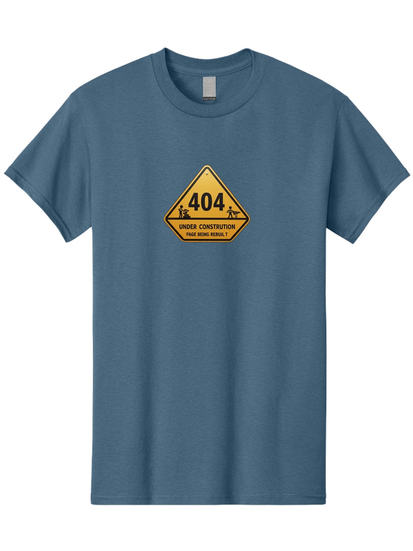 404-Under-Constrution Men'S Graphic Tee, 100% Cotton, Comfortable Casual Summer Wear, Machine Washable, 404 Error Page, Under Construction Sign, Website Maintenance, Web Development, Page Not Found, Website Under Repair, Construction Workers, Baa112 14