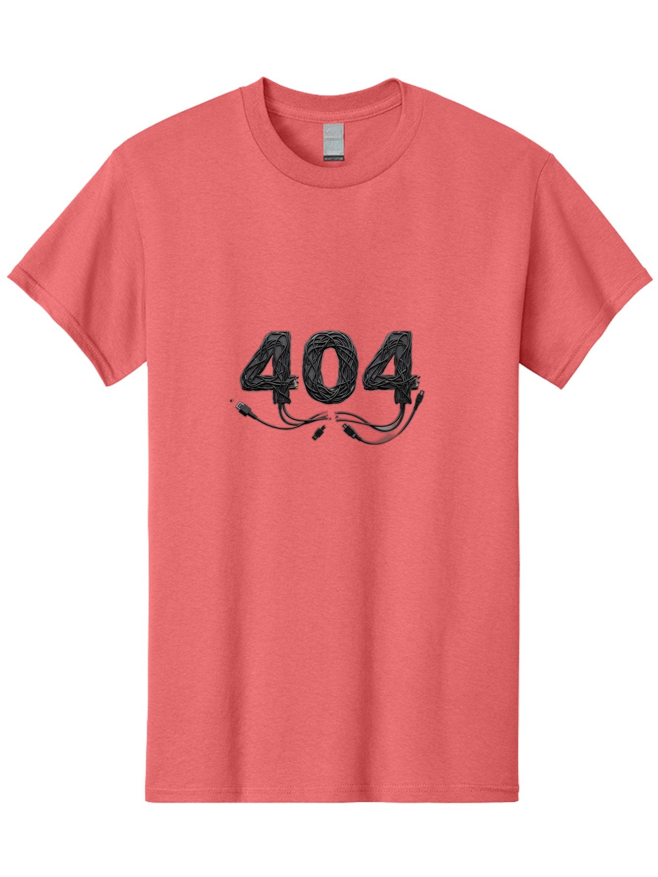404 Men'S Graphic Tee, 100% Cotton, Comfortable Casual Summer Wear, Machine Washable, 404 Error, Tangled Wires, Cable Mess, Connectivity Issue, Network Problem, Error Message, Digital Glitch, Technology Failure Baa113 8