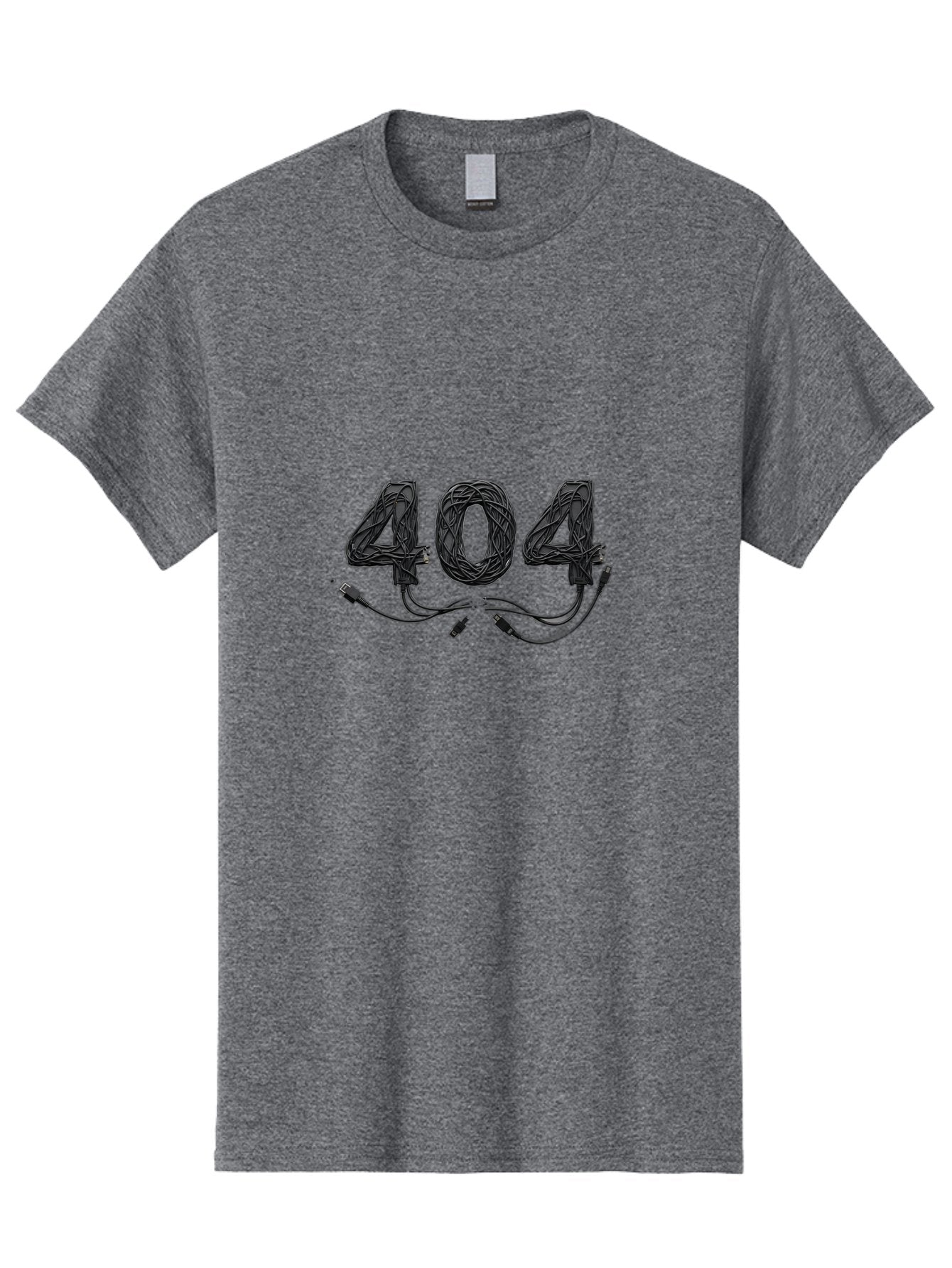 404 Men'S Graphic Tee, 100% Cotton, Comfortable Casual Summer Wear, Machine Washable, 404 Error, Tangled Wires, Cable Mess, Connectivity Issue, Network Problem, Error Message, Digital Glitch, Technology Failure Baa113 7