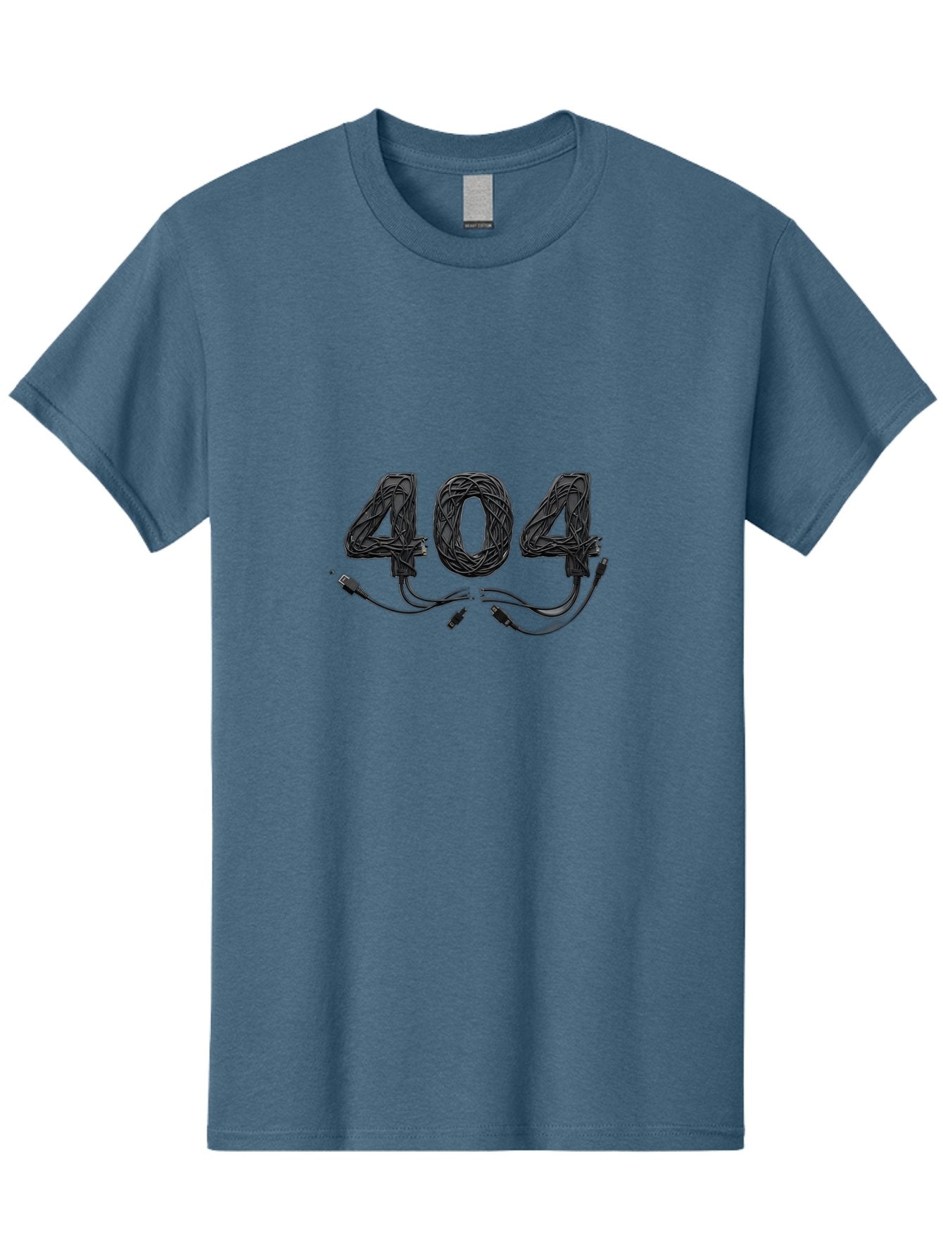 404 Men'S Graphic Tee, 100% Cotton, Comfortable Casual Summer Wear, Machine Washable, 404 Error, Tangled Wires, Cable Mess, Connectivity Issue, Network Problem, Error Message, Digital Glitch, Technology Failure Baa113 13