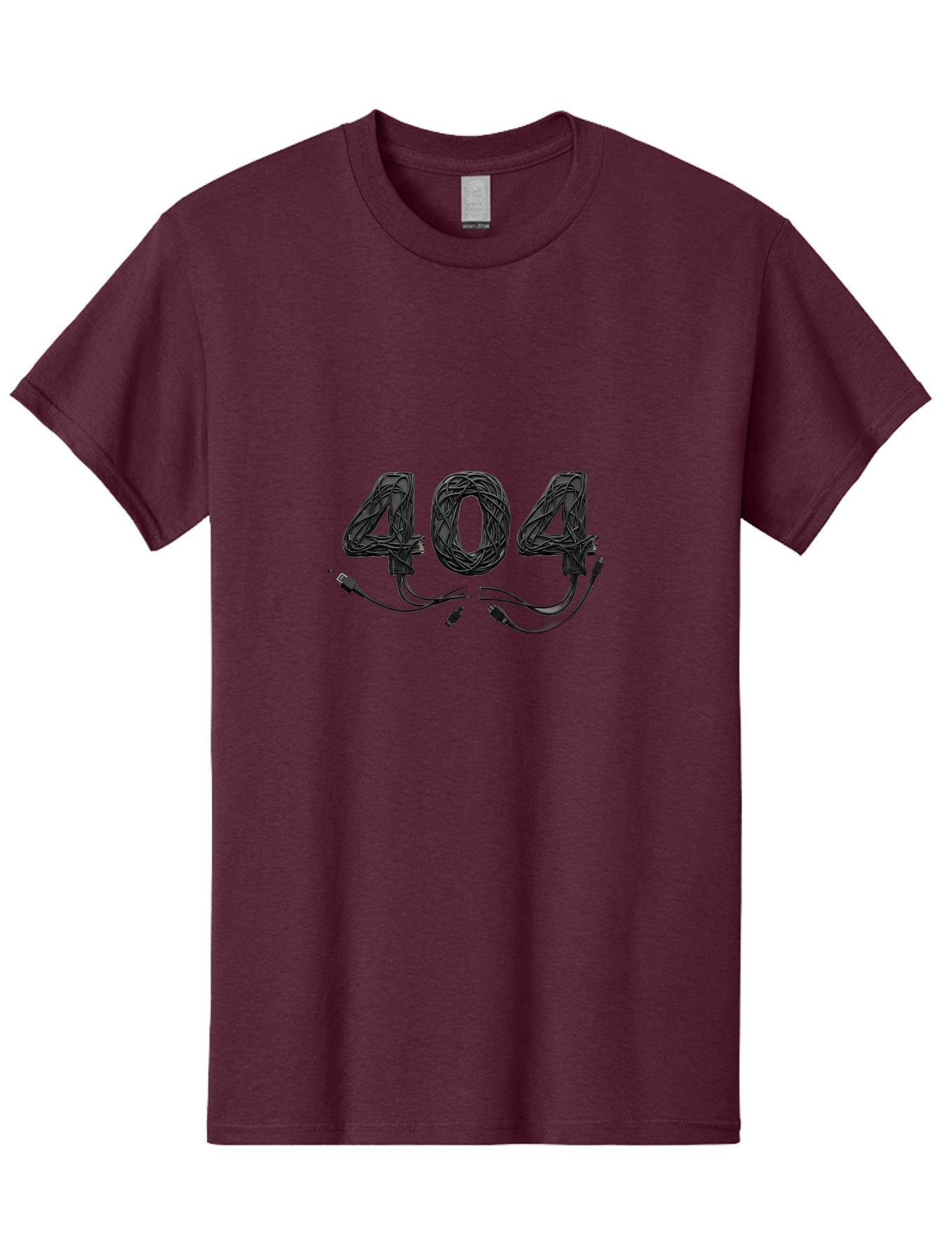 404 Men'S Graphic Tee, 100% Cotton, Comfortable Casual Summer Wear, Machine Washable, 404 Error, Tangled Wires, Cable Mess, Connectivity Issue, Network Problem, Error Message, Digital Glitch, Technology Failure Baa113 11