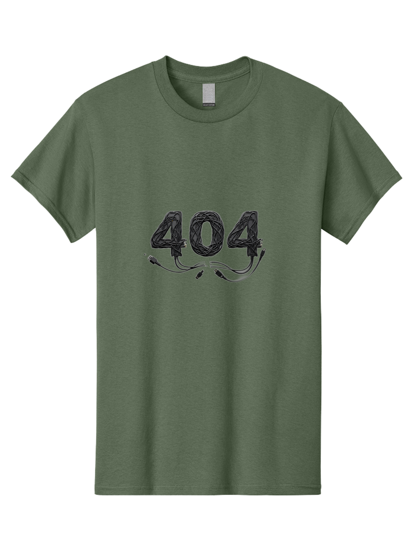 404 Men'S Graphic Tee, 100% Cotton, Comfortable Casual Summer Wear, Machine Washable, 404 Error, Tangled Wires, Cable Mess, Connectivity Issue, Network Problem, Error Message, Digital Glitch, Technology Failure Baa113 3