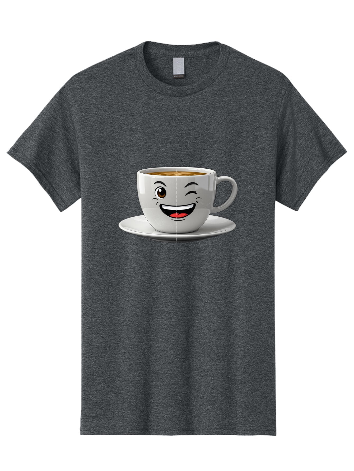 Coffee-Cup Men'S Graphic Tee, 100% Cotton, Comfortable Casual Summer Wear, Machine Washable, Coffee Cup With A Face, Winking Cup, Coffee Humor, Cartoon Coffee, Funny Coffee Cup, Smiling Coffee, Cute Coffee Mug, Coffee Lover, Baa116 4