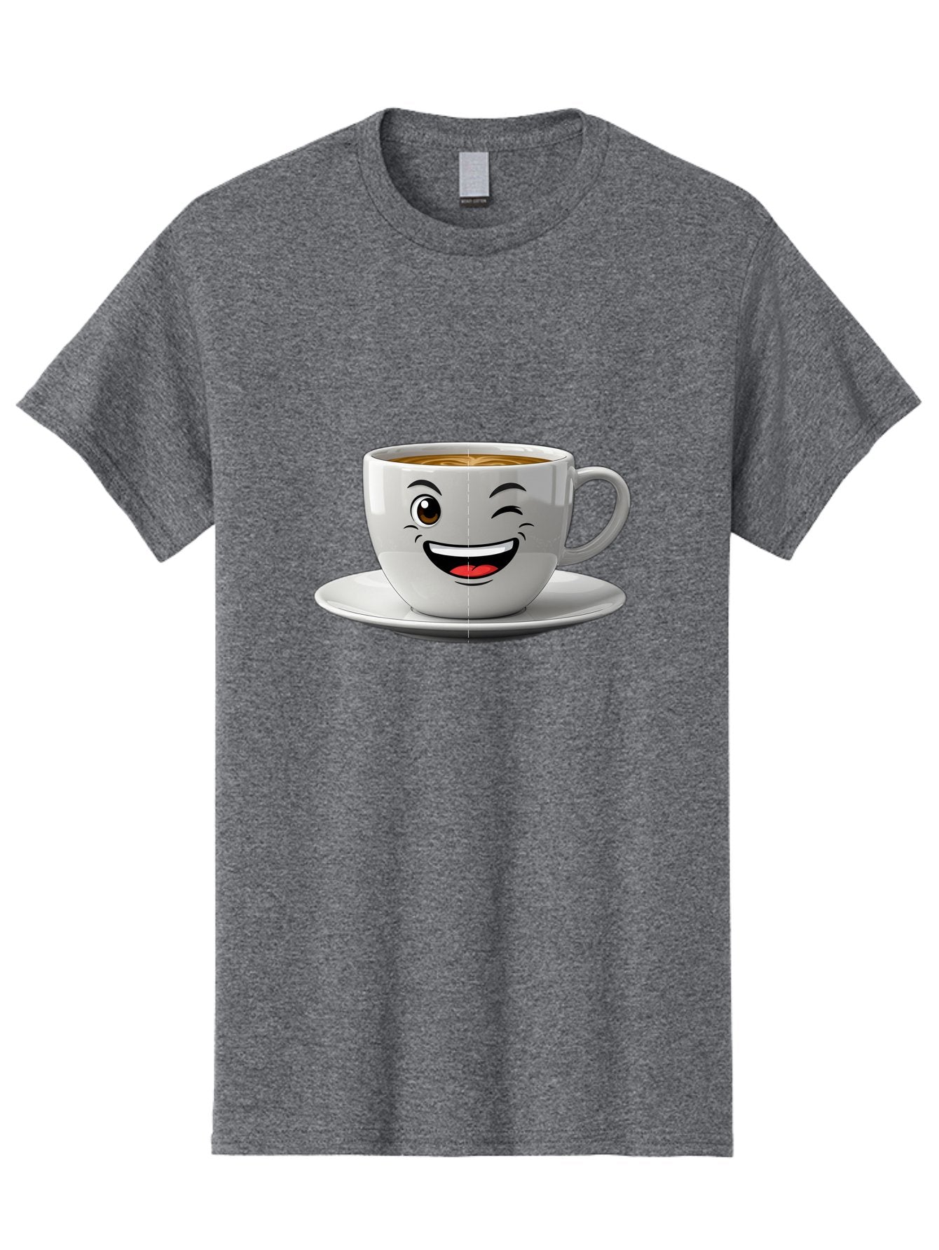 Coffee-Cup Men'S Graphic Tee, 100% Cotton, Comfortable Casual Summer Wear, Machine Washable, Coffee Cup With A Face, Winking Cup, Coffee Humor, Cartoon Coffee, Funny Coffee Cup, Smiling Coffee, Cute Coffee Mug, Coffee Lover, Baa116 15