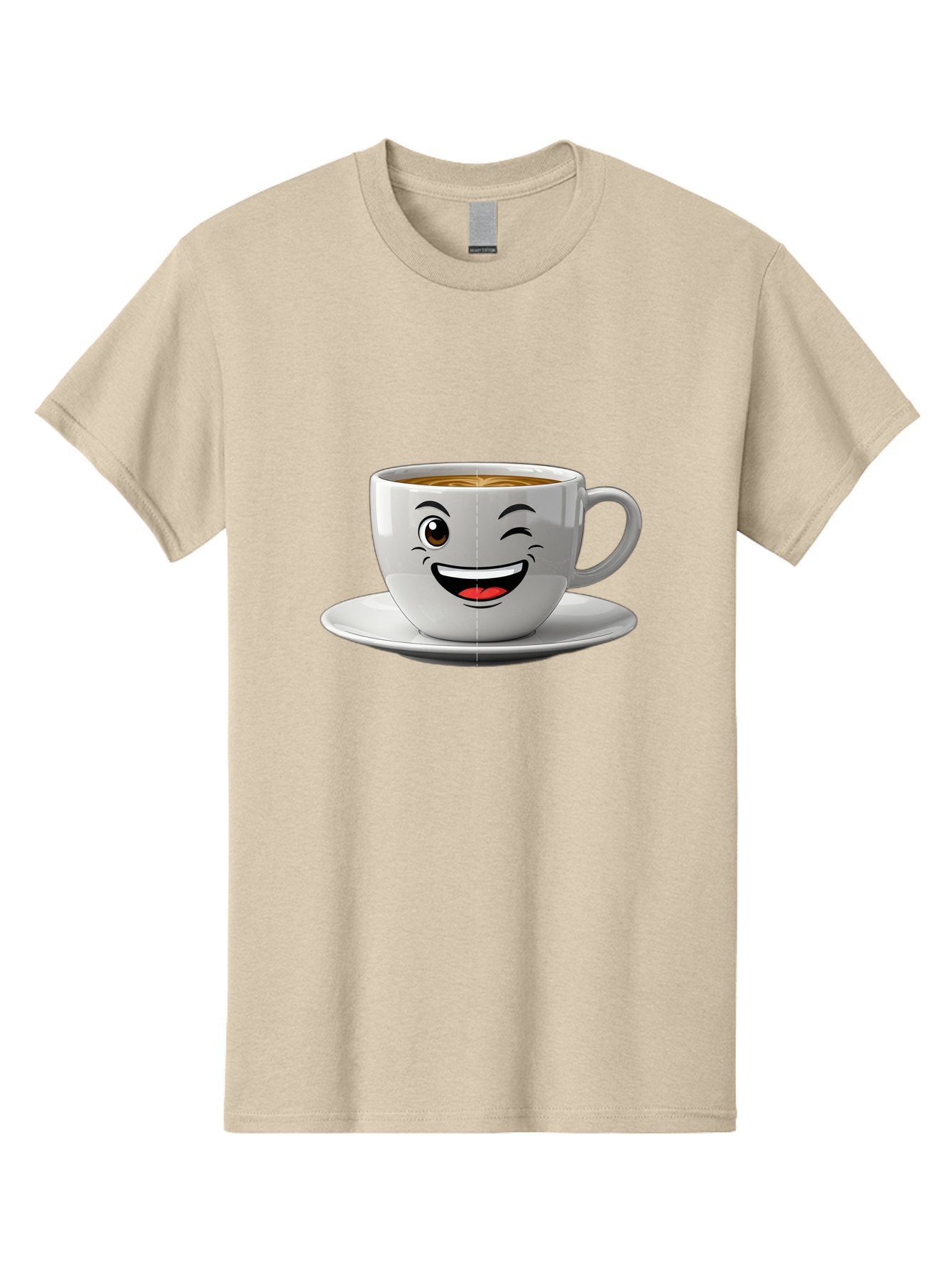 Coffee-Cup Men'S Graphic Tee, 100% Cotton, Comfortable Casual Summer Wear, Machine Washable, Coffee Cup With A Face, Winking Cup, Coffee Humor, Cartoon Coffee, Funny Coffee Cup, Smiling Coffee, Cute Coffee Mug, Coffee Lover, Baa116 10