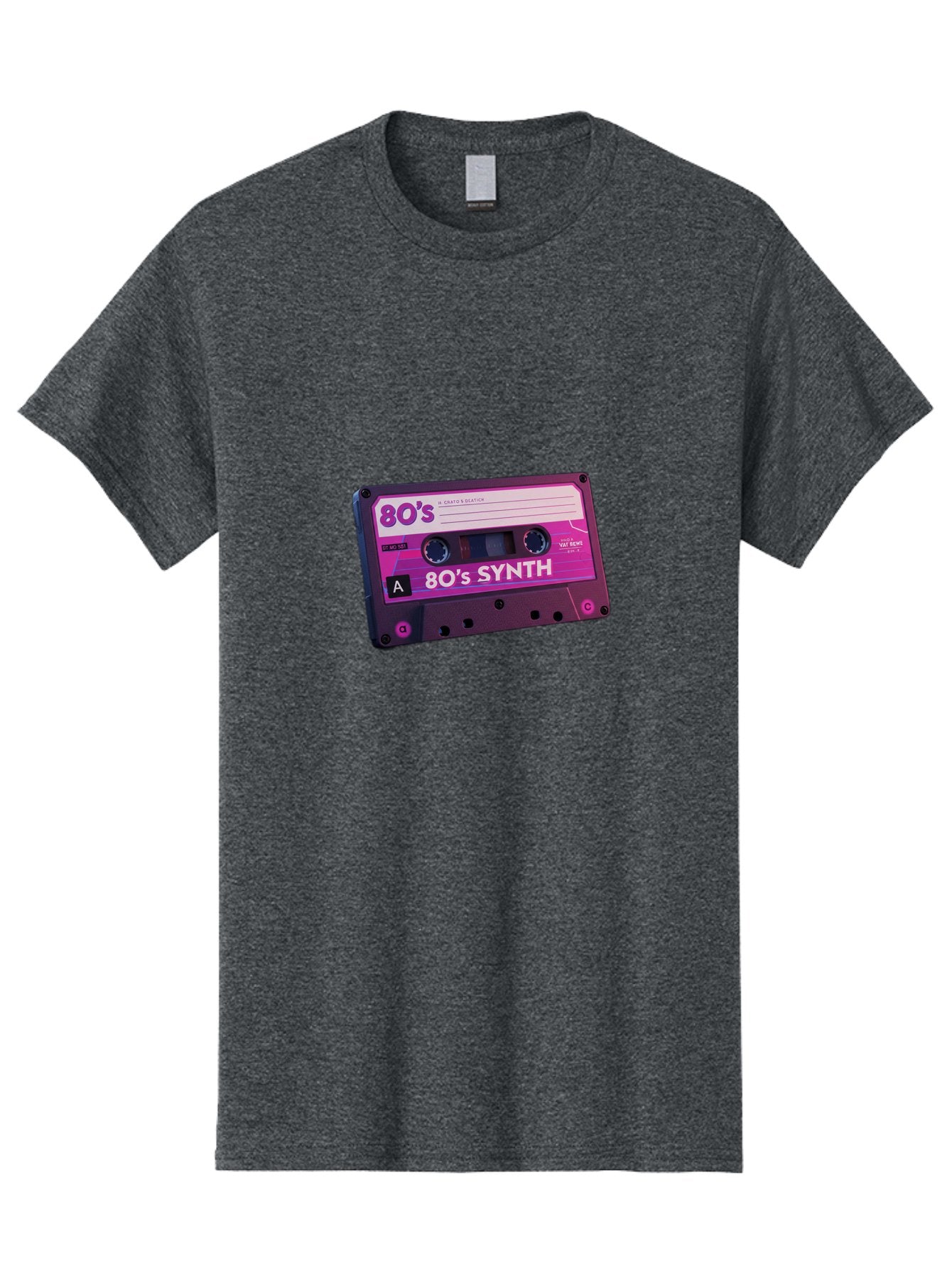 80-S-Synth-Cassette Men'S Graphic Tee, 100% Cotton, Comfortable Casual Summer Wear, Machine Washable, 80'S Synth Music, Vintage Cassette Tape, Retro 80S, Synthwave, Electronic Sound, Cassette Mix, A Side, 80'S Nostalgia, Baa117 7