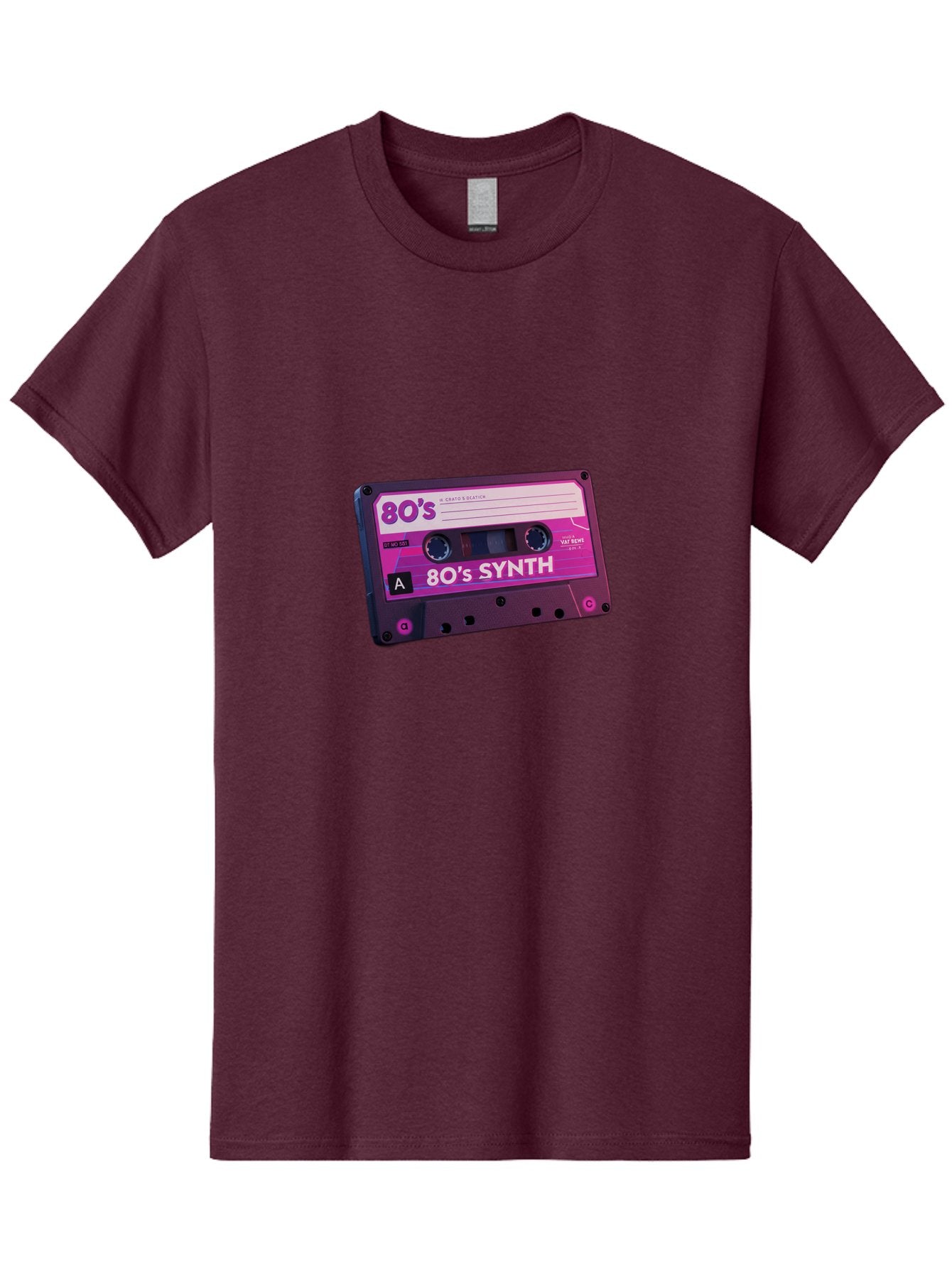 80-S-Synth-Cassette Men'S Graphic Tee, 100% Cotton, Comfortable Casual Summer Wear, Machine Washable, 80'S Synth Music, Vintage Cassette Tape, Retro 80S, Synthwave, Electronic Sound, Cassette Mix, A Side, 80'S Nostalgia, Baa117 14