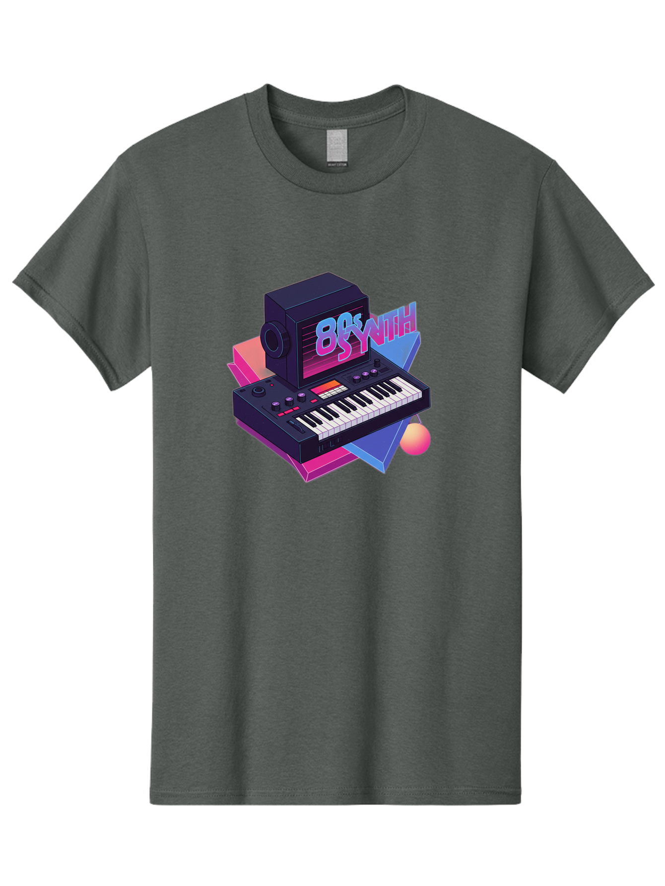 80S-Synth Men'S Graphic Tee, 100% Cotton, Comfortable Casual Summer Wear, Machine Washable, Retro Synthesizer, Vintage Electronic Keyboard, 80S Music Gear, Synthwave, Nostalgic Audio Equipment, Electronic Music Production, Baa119 21