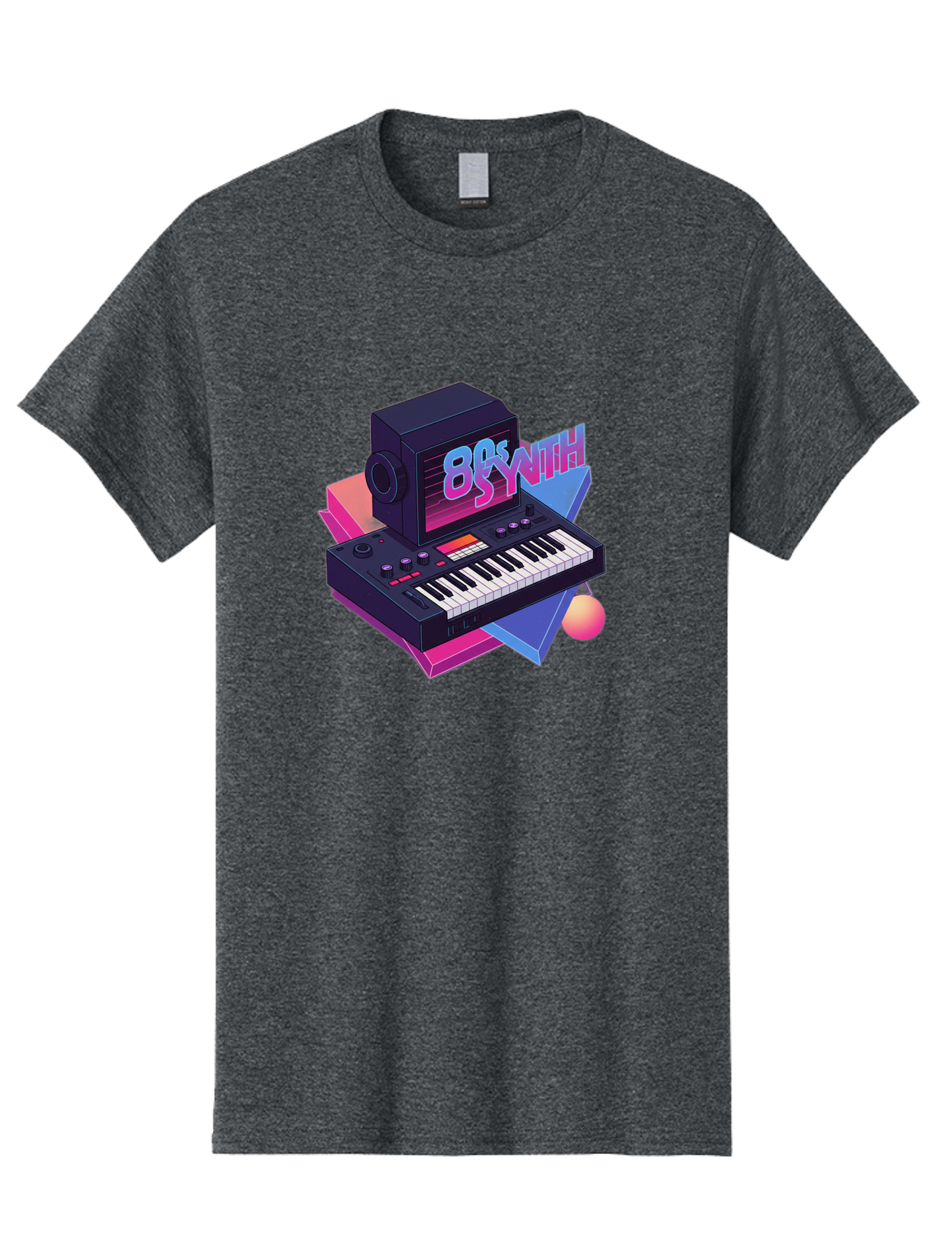 80S-Synth Men'S Graphic Tee, 100% Cotton, Comfortable Casual Summer Wear, Machine Washable, Retro Synthesizer, Vintage Electronic Keyboard, 80S Music Gear, Synthwave, Nostalgic Audio Equipment, Electronic Music Production, Baa119 19