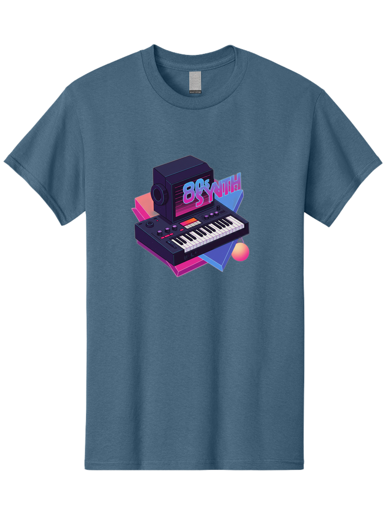 80S-Synth Men'S Graphic Tee, 100% Cotton, Comfortable Casual Summer Wear, Machine Washable, Retro Synthesizer, Vintage Electronic Keyboard, 80S Music Gear, Synthwave, Nostalgic Audio Equipment, Electronic Music Production, Baa119 15