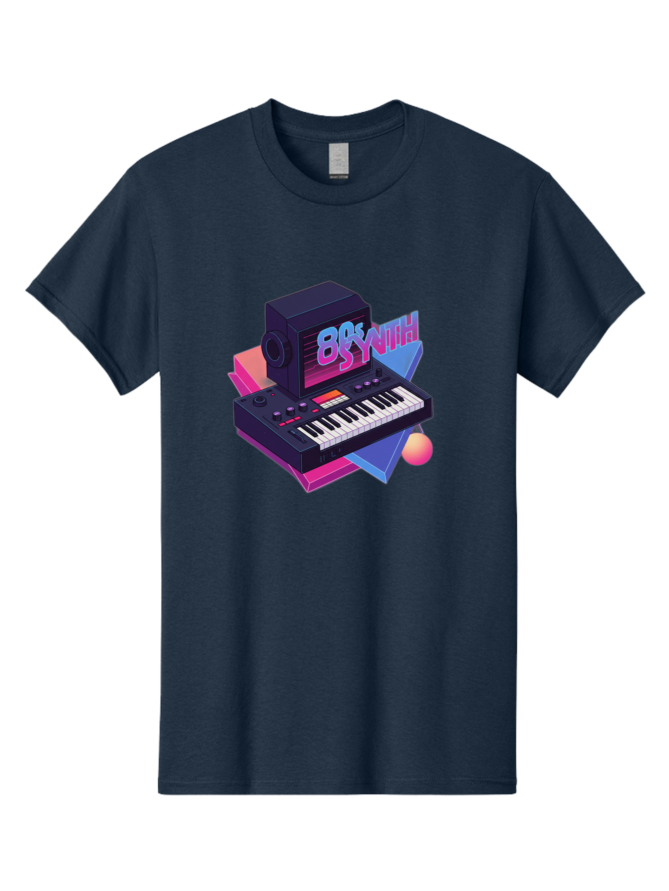 80S-Synth Men'S Graphic Tee, 100% Cotton, Comfortable Casual Summer Wear, Machine Washable, Retro Synthesizer, Vintage Electronic Keyboard, 80S Music Gear, Synthwave, Nostalgic Audio Equipment, Electronic Music Production, Baa119 17
