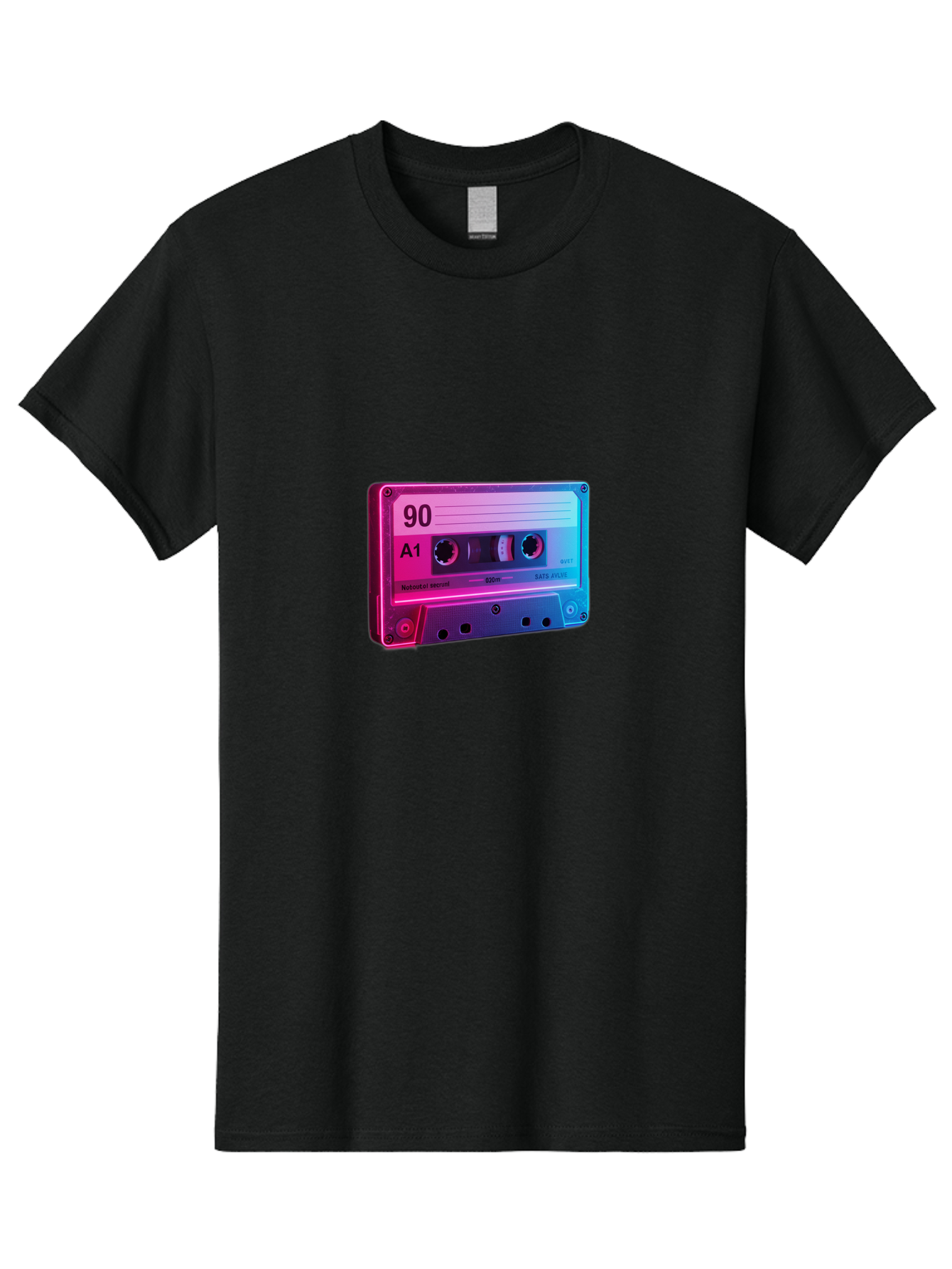 90-A1-Cassette-Tape Men'S Graphic Tee, 100% Cotton, Comfortable Casual Summer Wear, Machine Washable, Retro Cassette Tape, Vintage Music, Nostalgic Technology, 90S Music, A1 Mix Tape, Retro Aesthetics, Vinyl Revival, Music Nostalgia, Baa120 25