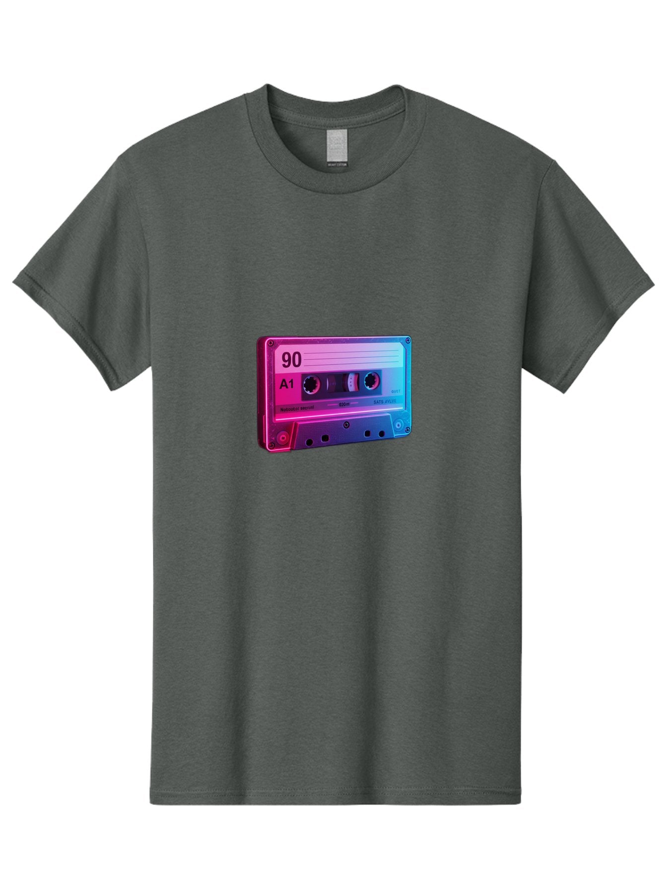 90-A1-Cassette-Tape Men'S Graphic Tee, 100% Cotton, Comfortable Casual Summer Wear, Machine Washable, Retro Cassette Tape, Vintage Music, Nostalgic Technology, 90S Music, A1 Mix Tape, Retro Aesthetics, Vinyl Revival, Music Nostalgia, Baa120 6
