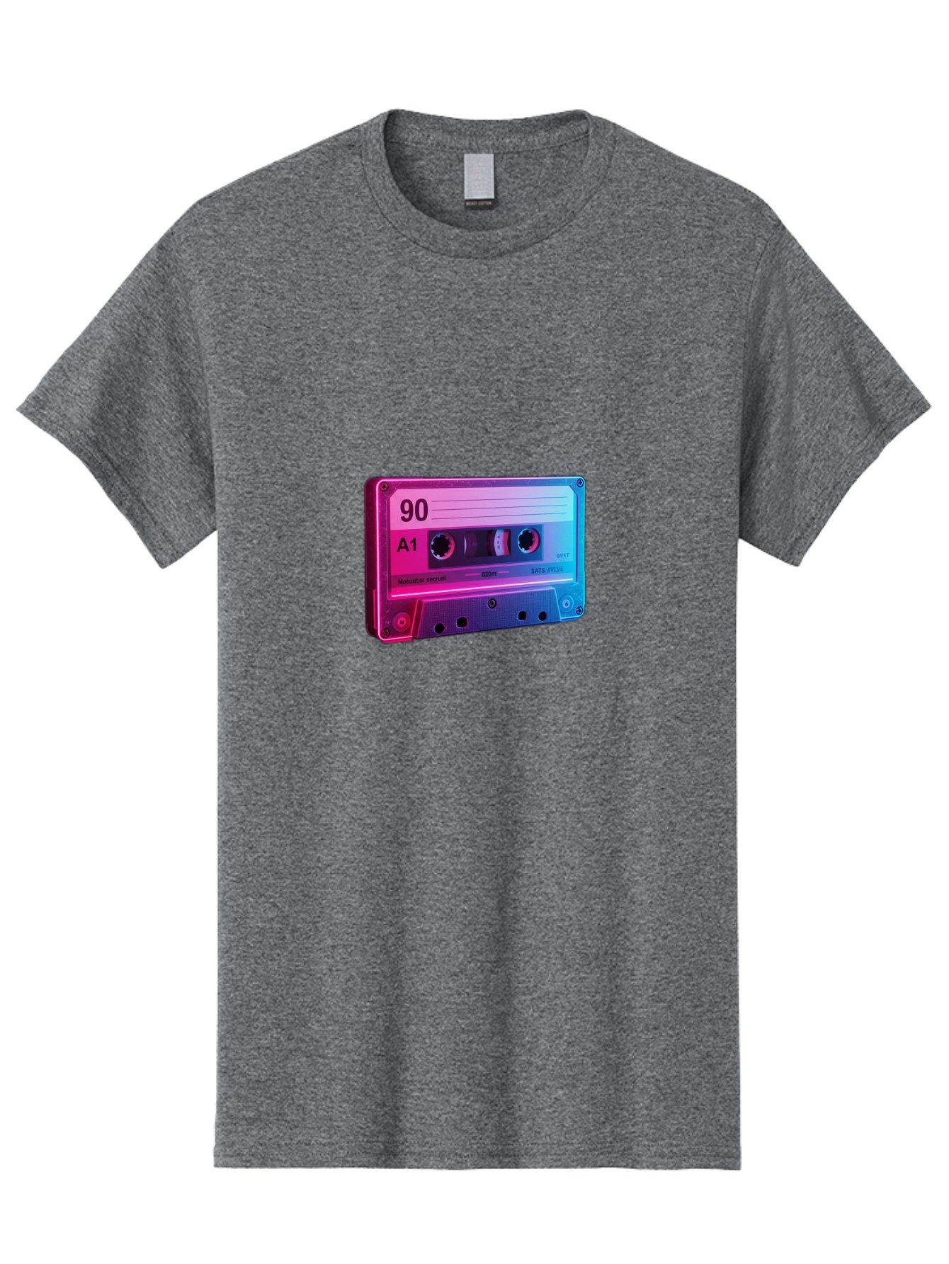 90-A1-Cassette-Tape Men'S Graphic Tee, 100% Cotton, Comfortable Casual Summer Wear, Machine Washable, Retro Cassette Tape, Vintage Music, Nostalgic Technology, 90S Music, A1 Mix Tape, Retro Aesthetics, Vinyl Revival, Music Nostalgia, Baa120