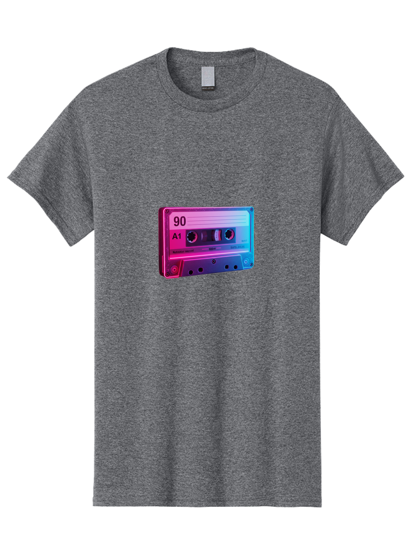 90-A1-Cassette-Tape Men'S Graphic Tee, 100% Cotton, Comfortable Casual Summer Wear, Machine Washable, Retro Cassette Tape, Vintage Music, Nostalgic Technology, 90S Music, A1 Mix Tape, Retro Aesthetics, Vinyl Revival, Music Nostalgia, Baa120 21