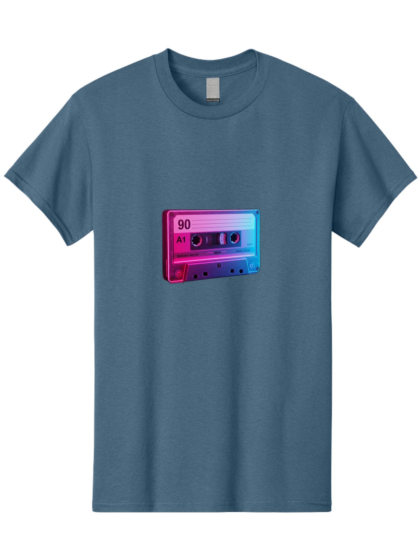 90-A1-Cassette-Tape Men'S Graphic Tee, 100% Cotton, Comfortable Casual Summer Wear, Machine Washable, Retro Cassette Tape, Vintage Music, Nostalgic Technology, 90S Music, A1 Mix Tape, Retro Aesthetics, Vinyl Revival, Music Nostalgia, Baa120 9