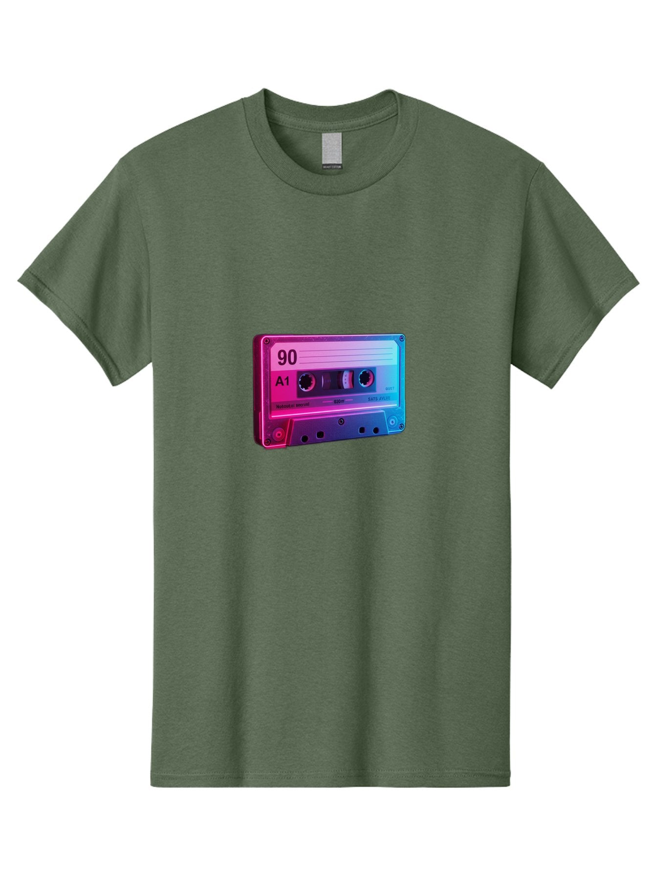 90-A1-Cassette-Tape Men'S Graphic Tee, 100% Cotton, Comfortable Casual Summer Wear, Machine Washable, Retro Cassette Tape, Vintage Music, Nostalgic Technology, 90S Music, A1 Mix Tape, Retro Aesthetics, Vinyl Revival, Music Nostalgia, Baa120 5