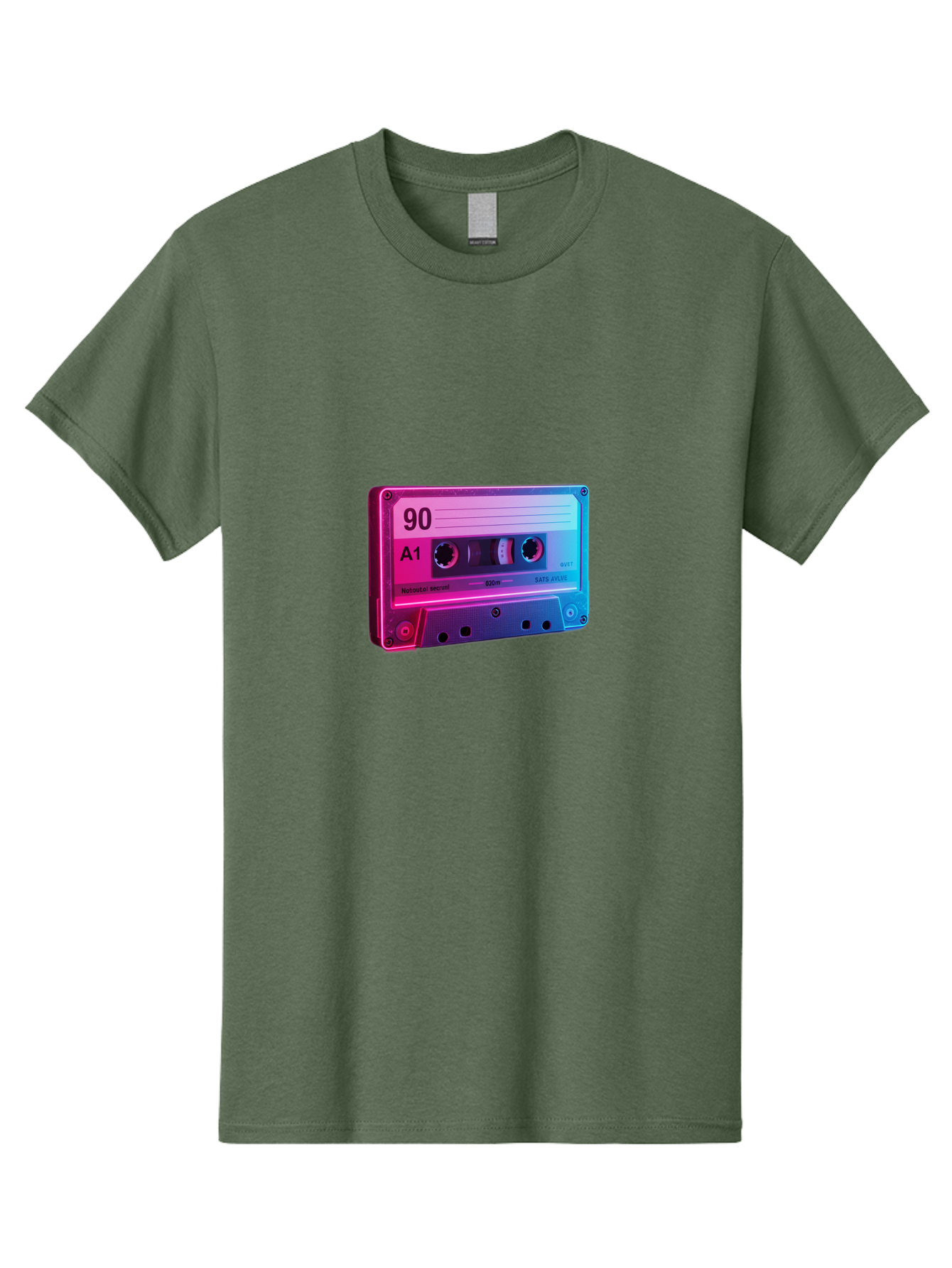 90-A1-Cassette-Tape Men'S Graphic Tee, 100% Cotton, Comfortable Casual Summer Wear, Machine Washable, Retro Cassette Tape, Vintage Music, Nostalgic Technology, 90S Music, A1 Mix Tape, Retro Aesthetics, Vinyl Revival, Music Nostalgia, Baa120 15