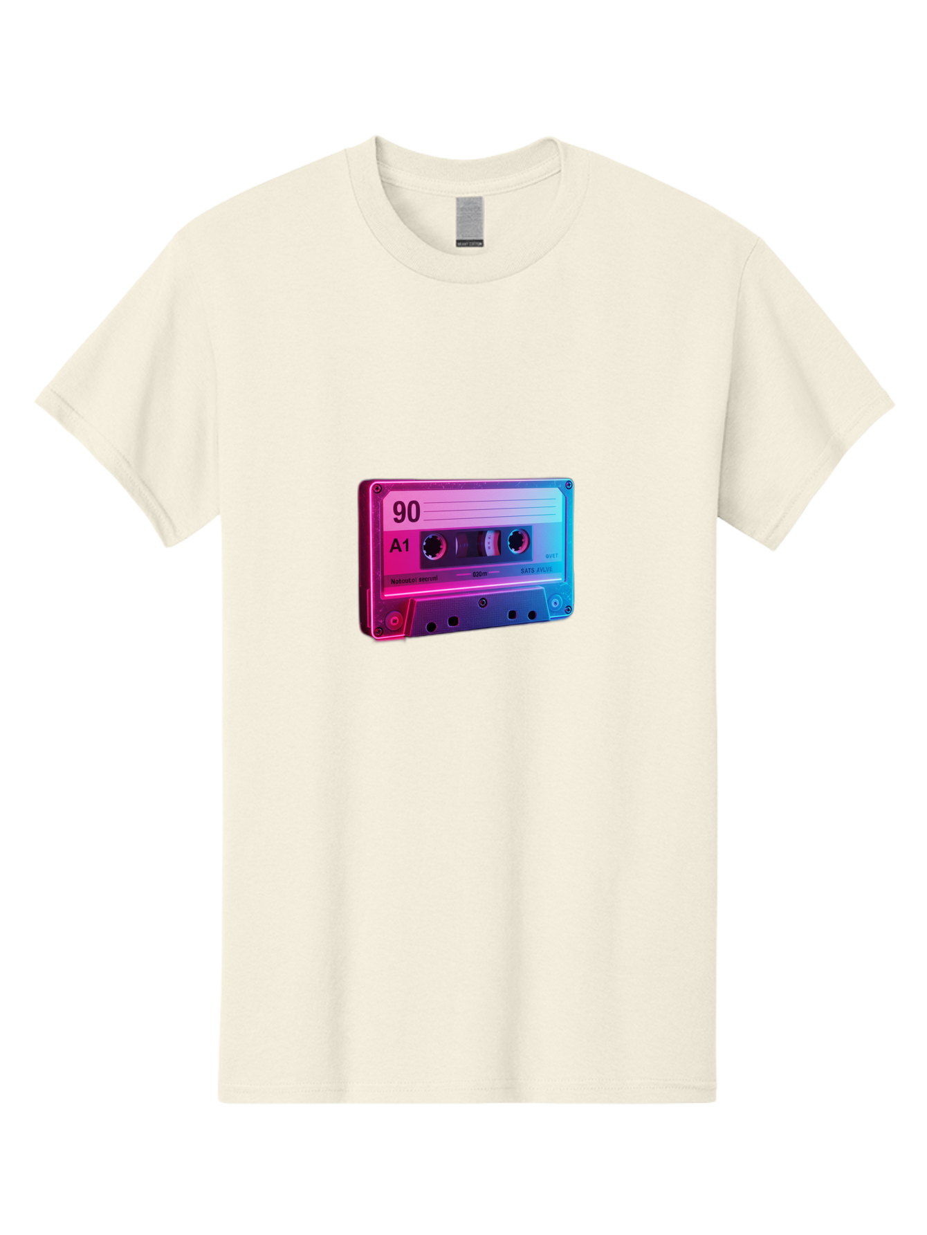 90-A1-Cassette-Tape Men'S Graphic Tee, 100% Cotton, Comfortable Casual Summer Wear, Machine Washable, Retro Cassette Tape, Vintage Music, Nostalgic Technology, 90S Music, A1 Mix Tape, Retro Aesthetics, Vinyl Revival, Music Nostalgia, Baa120 3