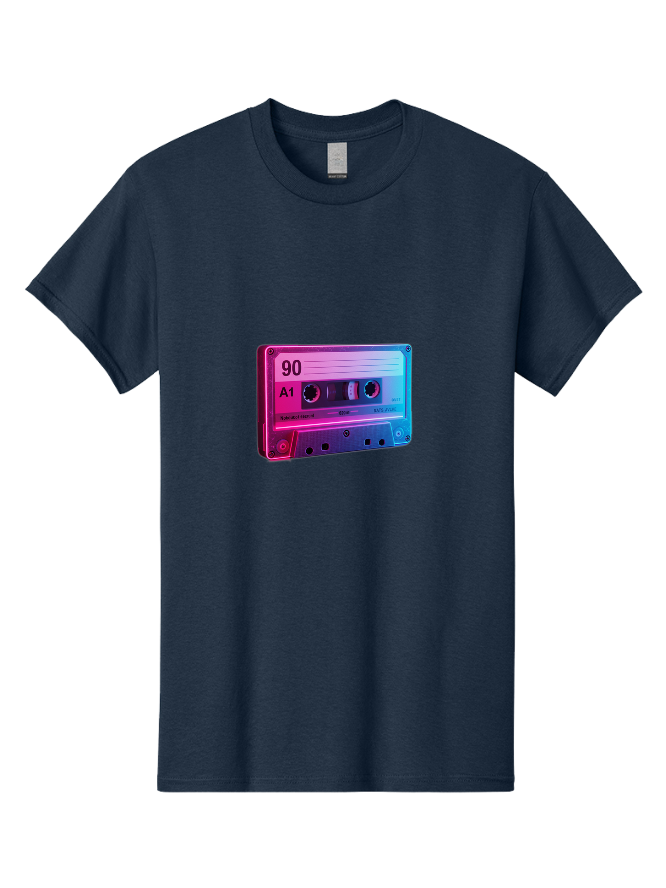 90-A1-Cassette-Tape Men'S Graphic Tee, 100% Cotton, Comfortable Casual Summer Wear, Machine Washable, Retro Cassette Tape, Vintage Music, Nostalgic Technology, 90S Music, A1 Mix Tape, Retro Aesthetics, Vinyl Revival, Music Nostalgia, Baa120 5