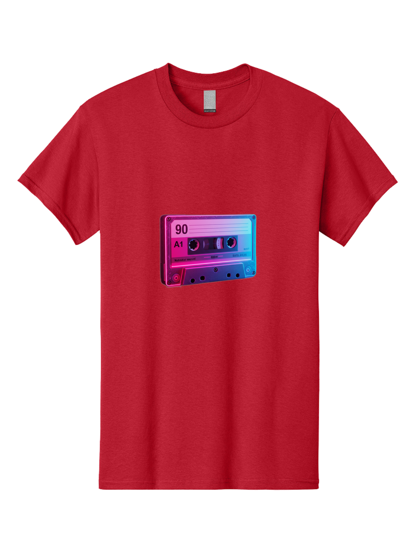 90-A1-Cassette-Tape Men'S Graphic Tee, 100% Cotton, Comfortable Casual Summer Wear, Machine Washable, Retro Cassette Tape, Vintage Music, Nostalgic Technology, 90S Music, A1 Mix Tape, Retro Aesthetics, Vinyl Revival, Music Nostalgia, Baa120 19