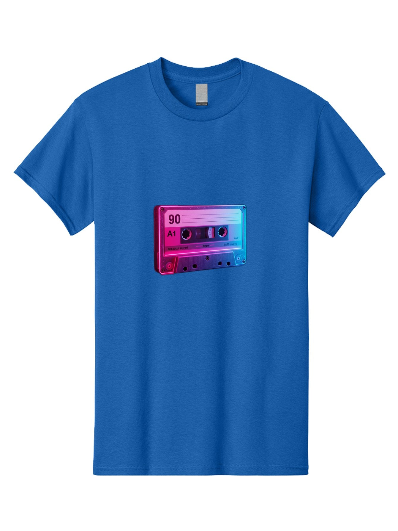 90-A1-Cassette-Tape Men'S Graphic Tee, 100% Cotton, Comfortable Casual Summer Wear, Machine Washable, Retro Cassette Tape, Vintage Music, Nostalgic Technology, 90S Music, A1 Mix Tape, Retro Aesthetics, Vinyl Revival, Music Nostalgia, Baa120 4